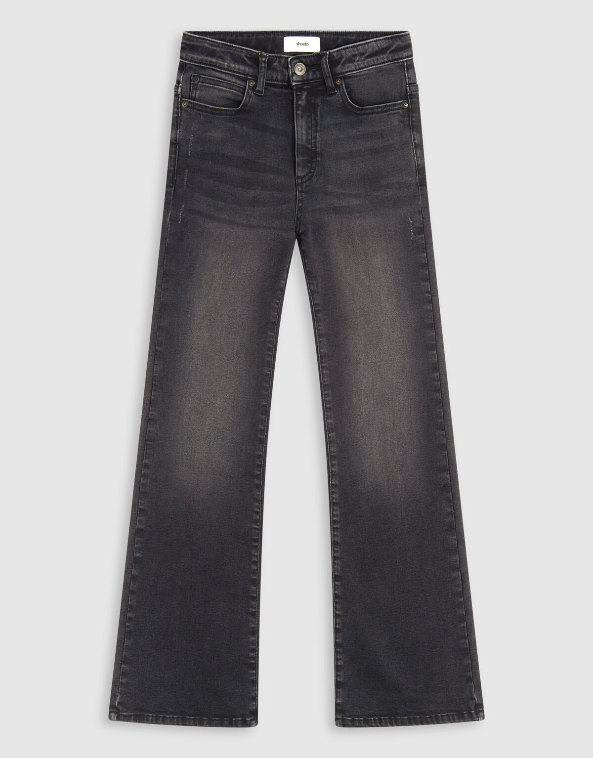 Flared Denim Jeans Schwarz SHOEBY GIRLS