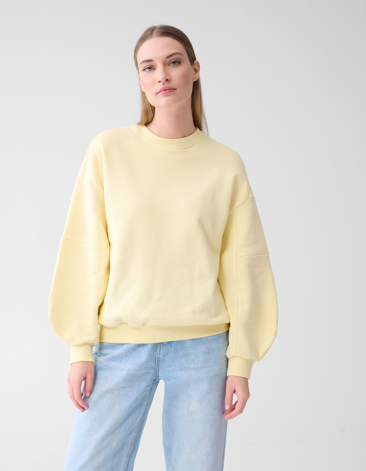 Pullover mit großen Ärmeln Hellgelb SHOEBY WOMEN