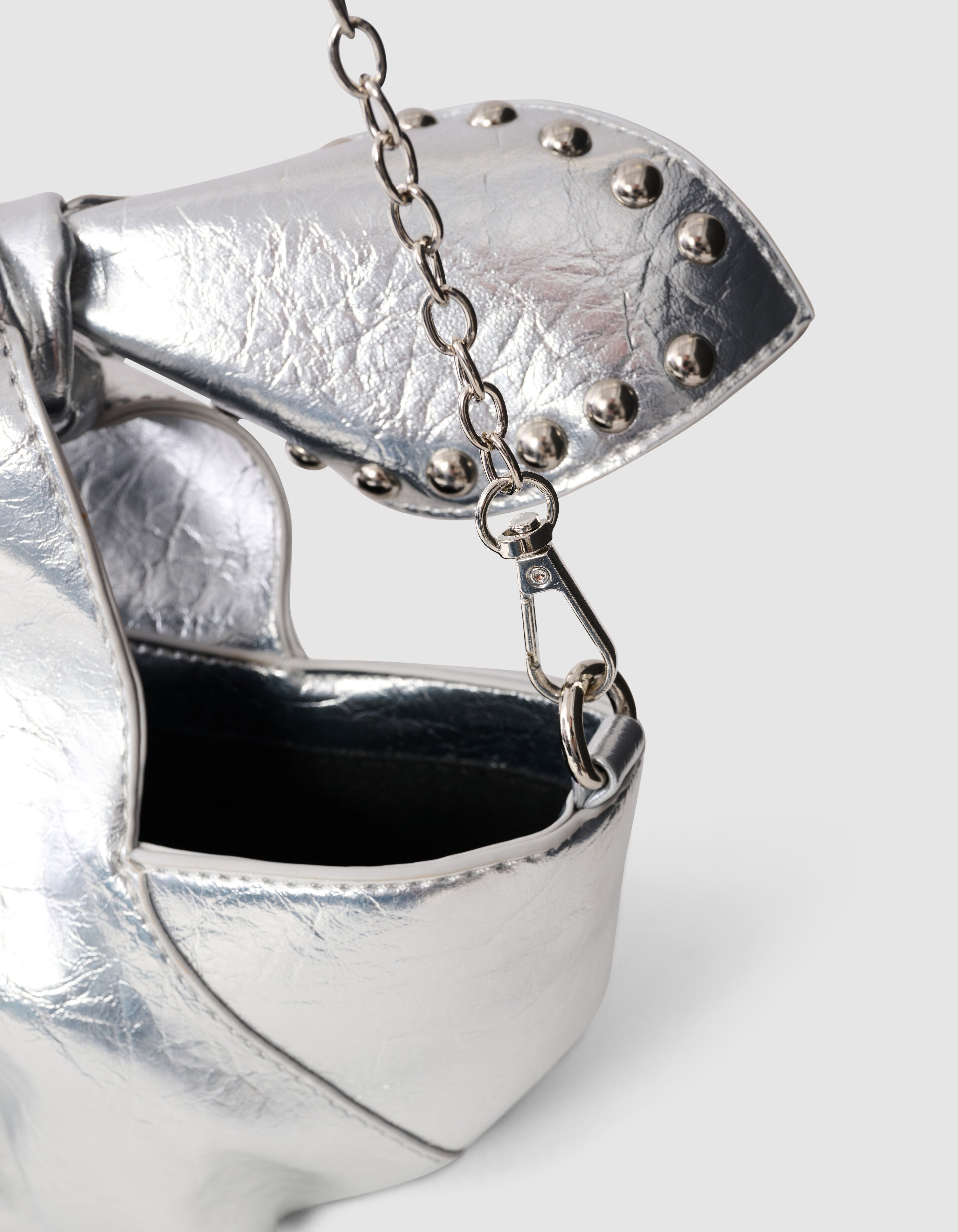 Nieten-Schleifentasche Silber SHOEBY ACCESSOIRES