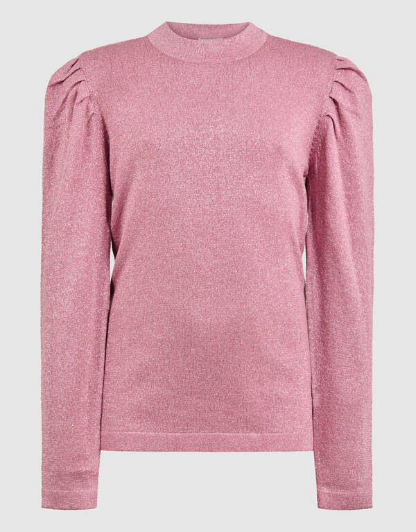 Glitzer-Longsleeve-Top Rosa SHOEBY GIRLS