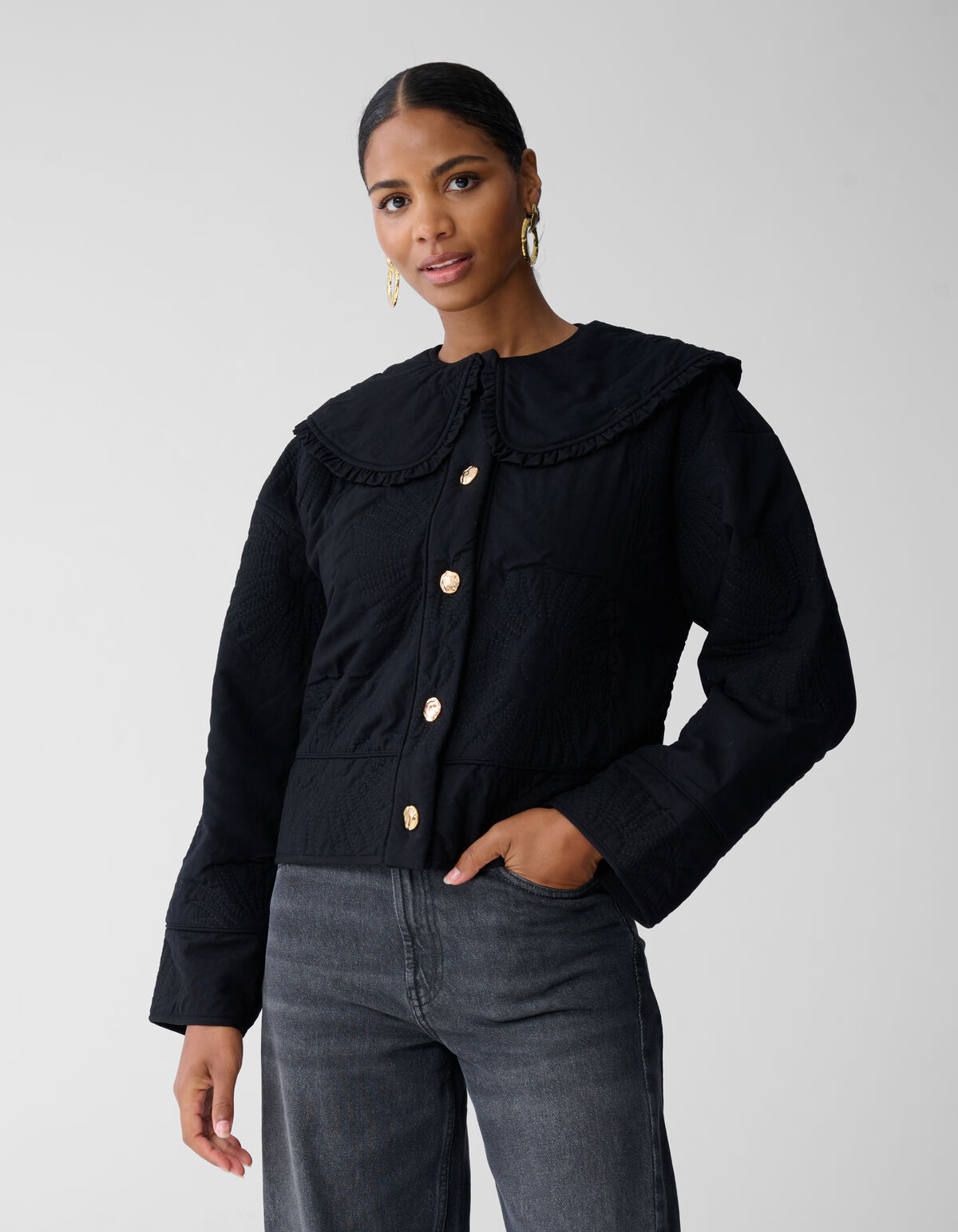 Gepolsterte Sonnenjacke Schwarz SHOEBY WOMEN