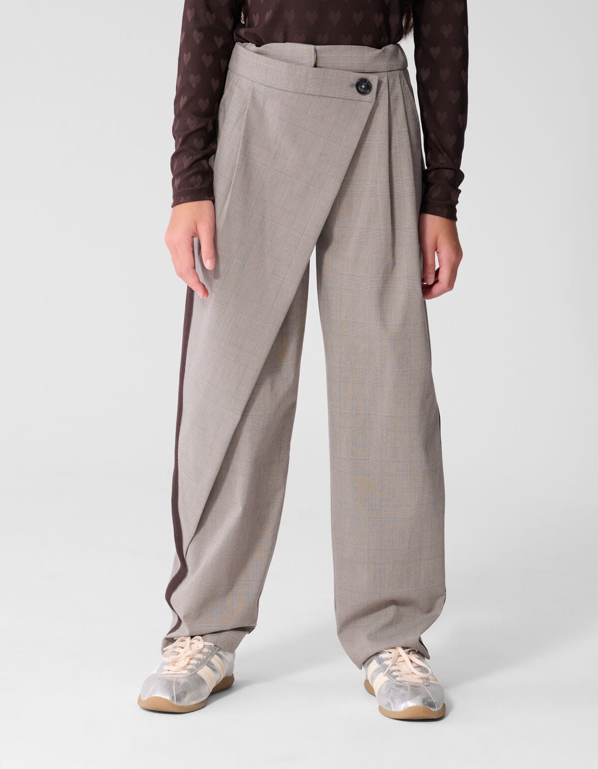 Asymmetrische Karohose Grau SHOEBY GIRLS