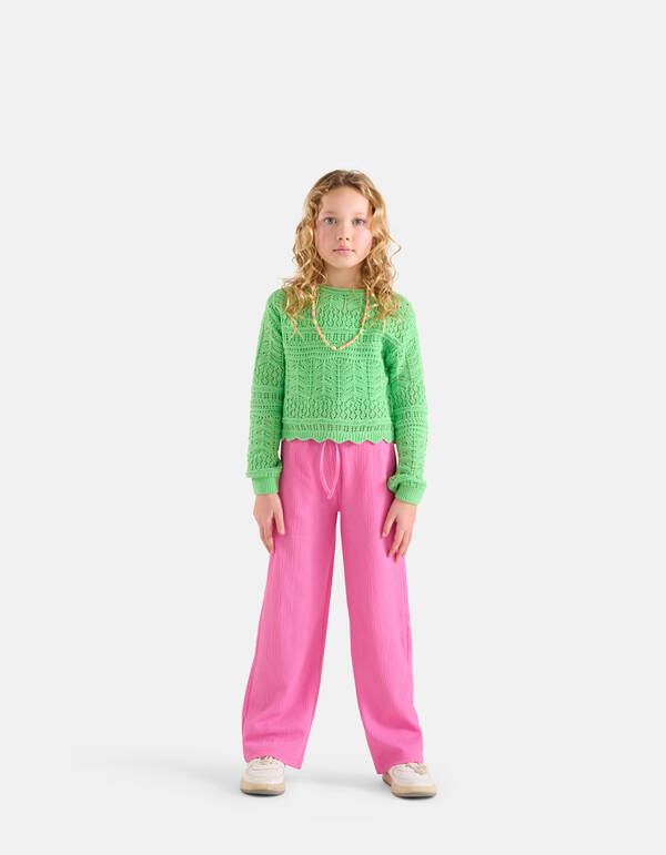Crinkle Palazzo Hose Rosa SHOEBY GIRLS