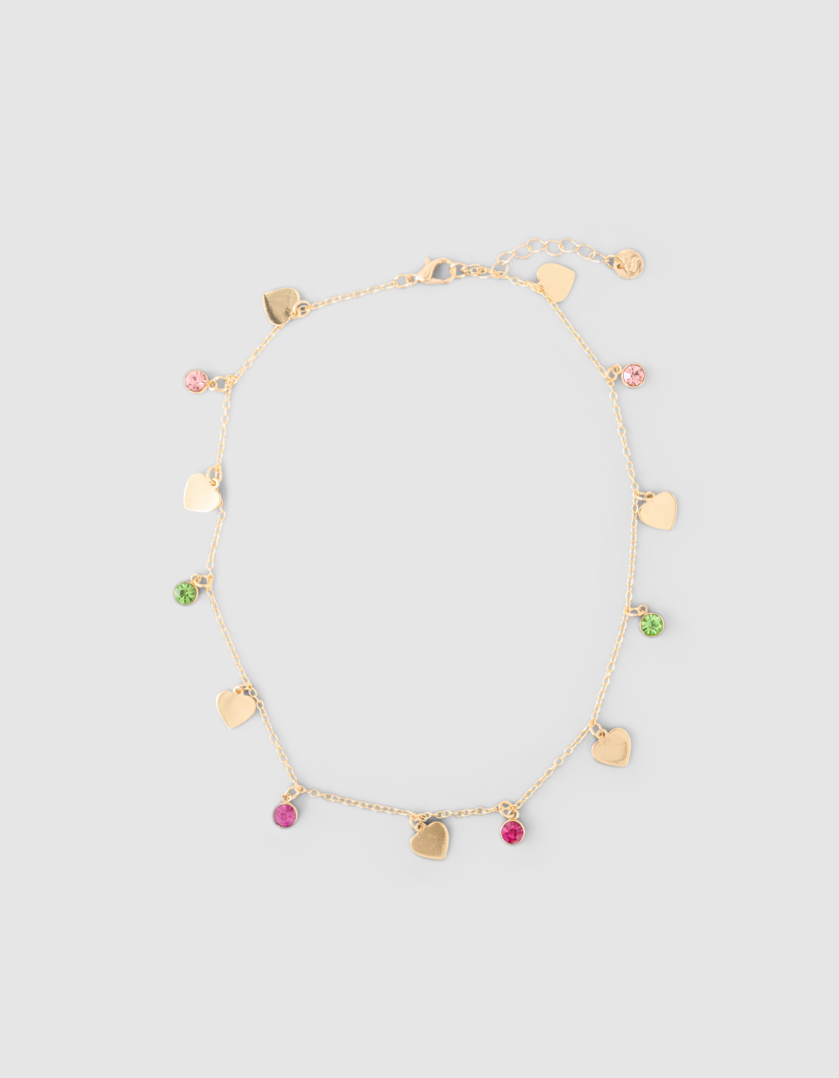 Herzförmige Strass-Halskette, Gold SHOEBY ACCESSOIRES