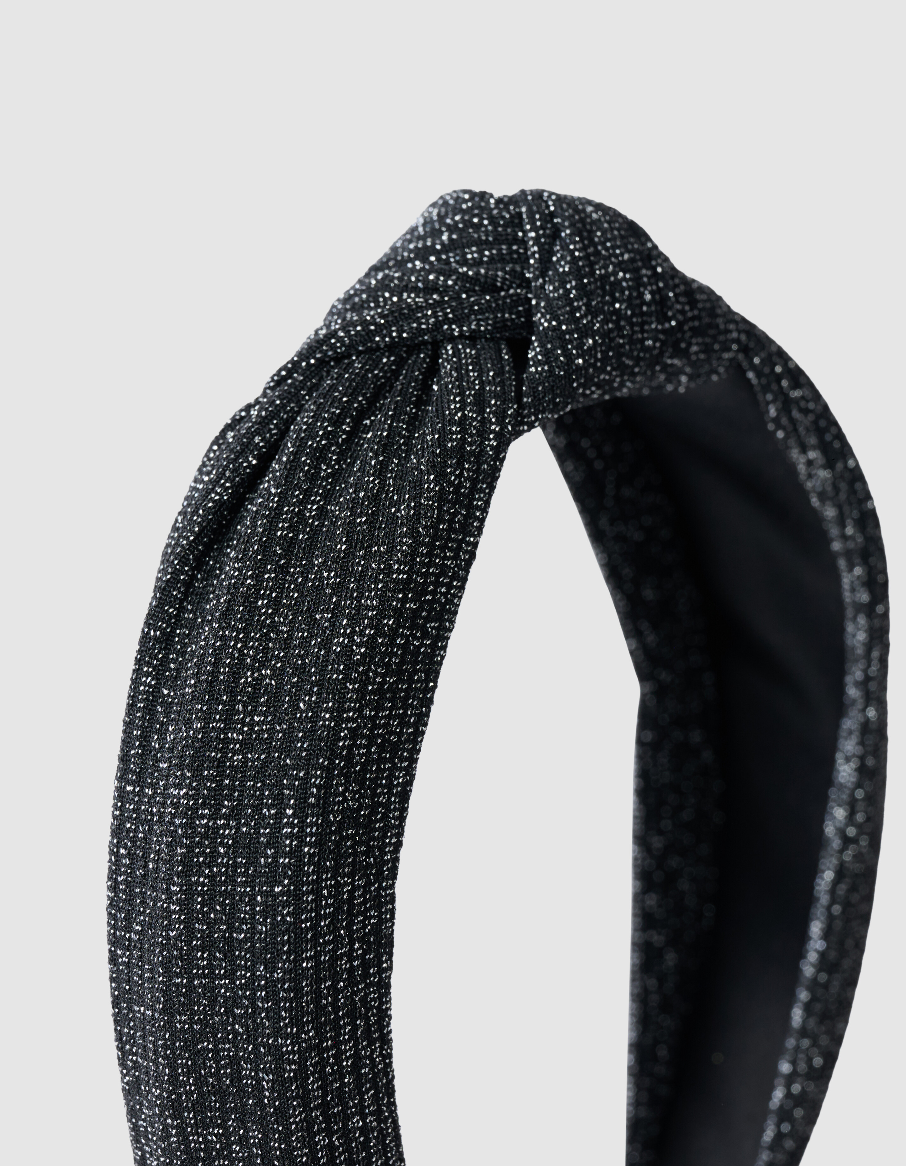 Glitzer-Knopf-Haarband Schwarz SHOEBY ACCESSOIRES