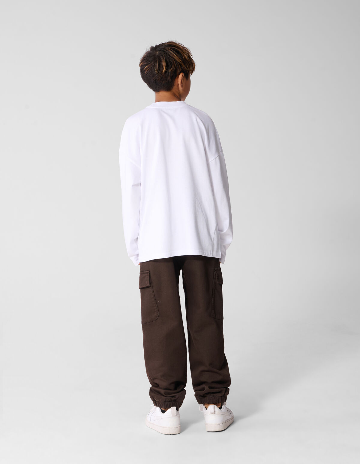 Loose Fit Cargobroek Donkerbruin SHOEBY BOYS