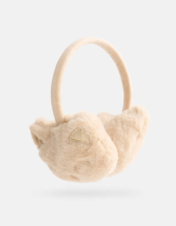 Glitter Fur Oorwarmers Beige SHOEBY ACCESSOIRES
