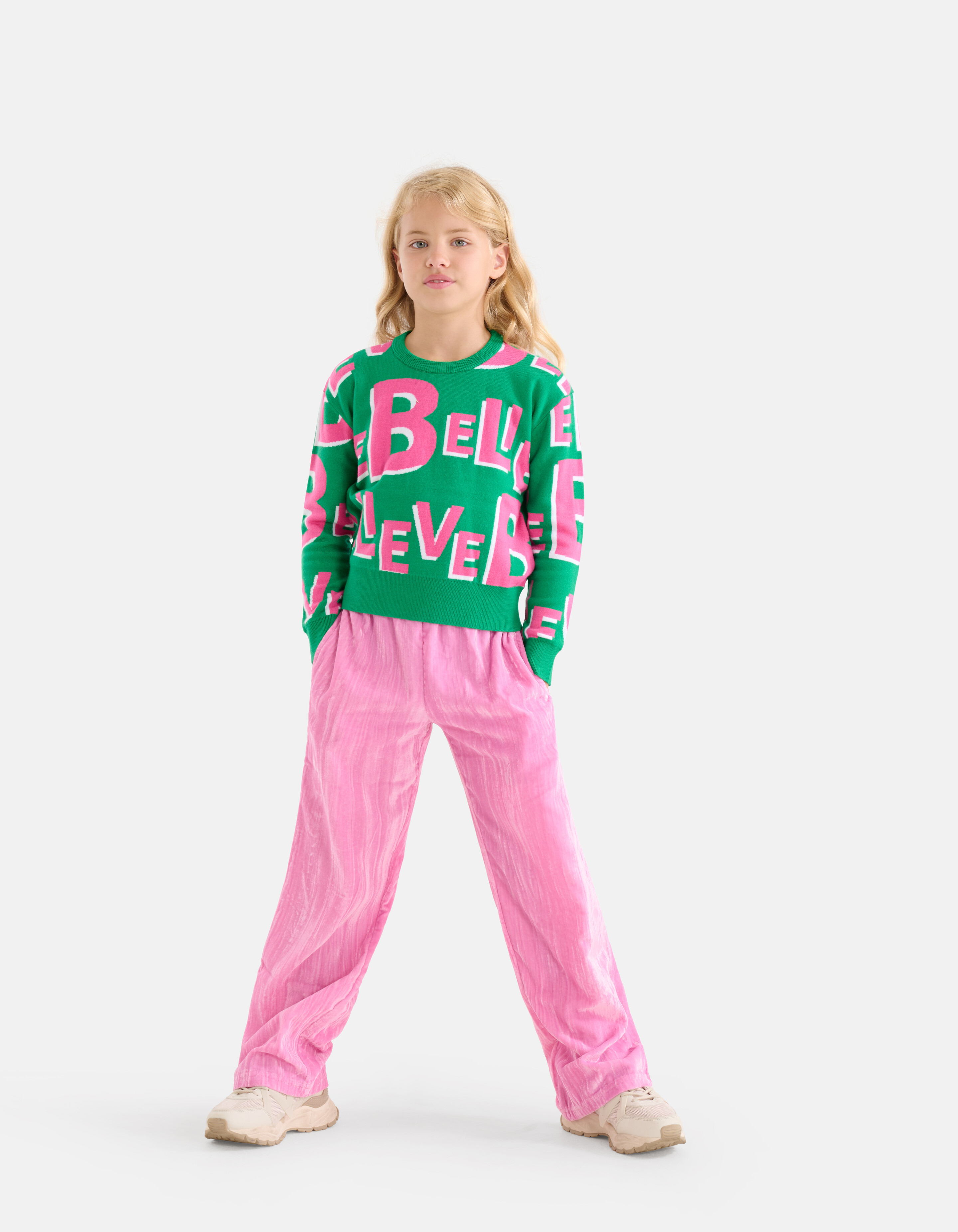 Bedruckter Pullover Grün SHOEBY GIRLS