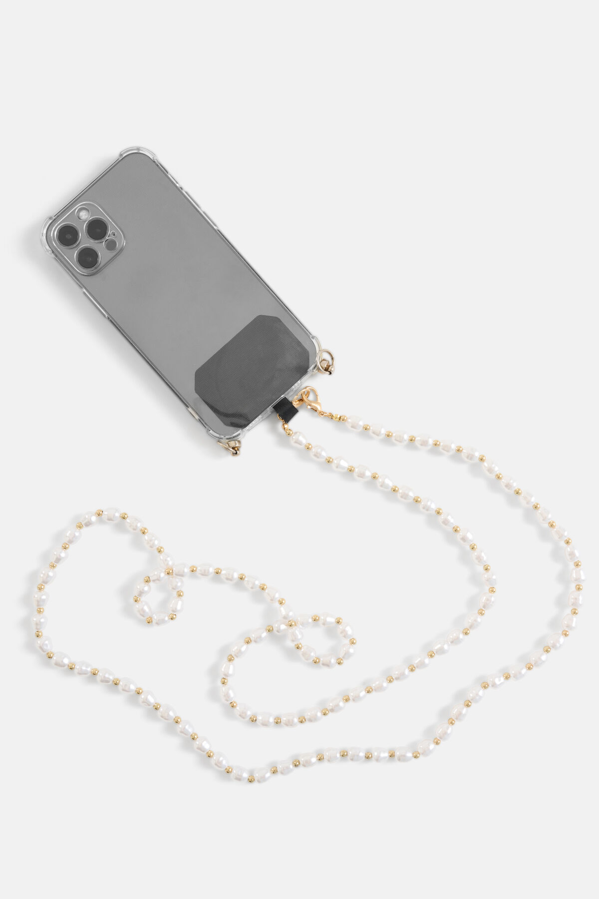 Lange Perle Telefonkabel Off White SHOEBY ACCESSOIRES