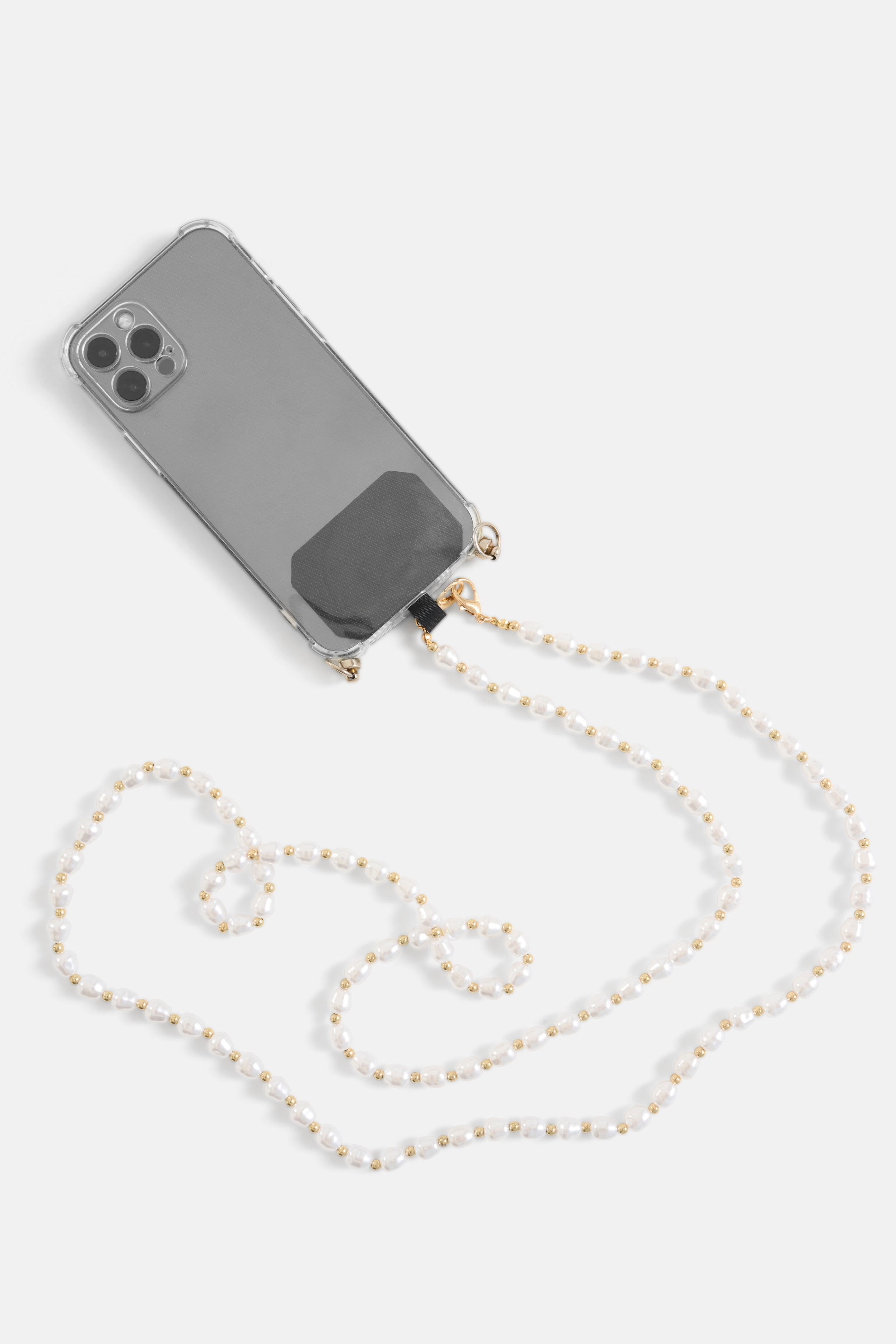 Lange Perle Telefonkabel Off White SHOEBY ACCESSOIRES
