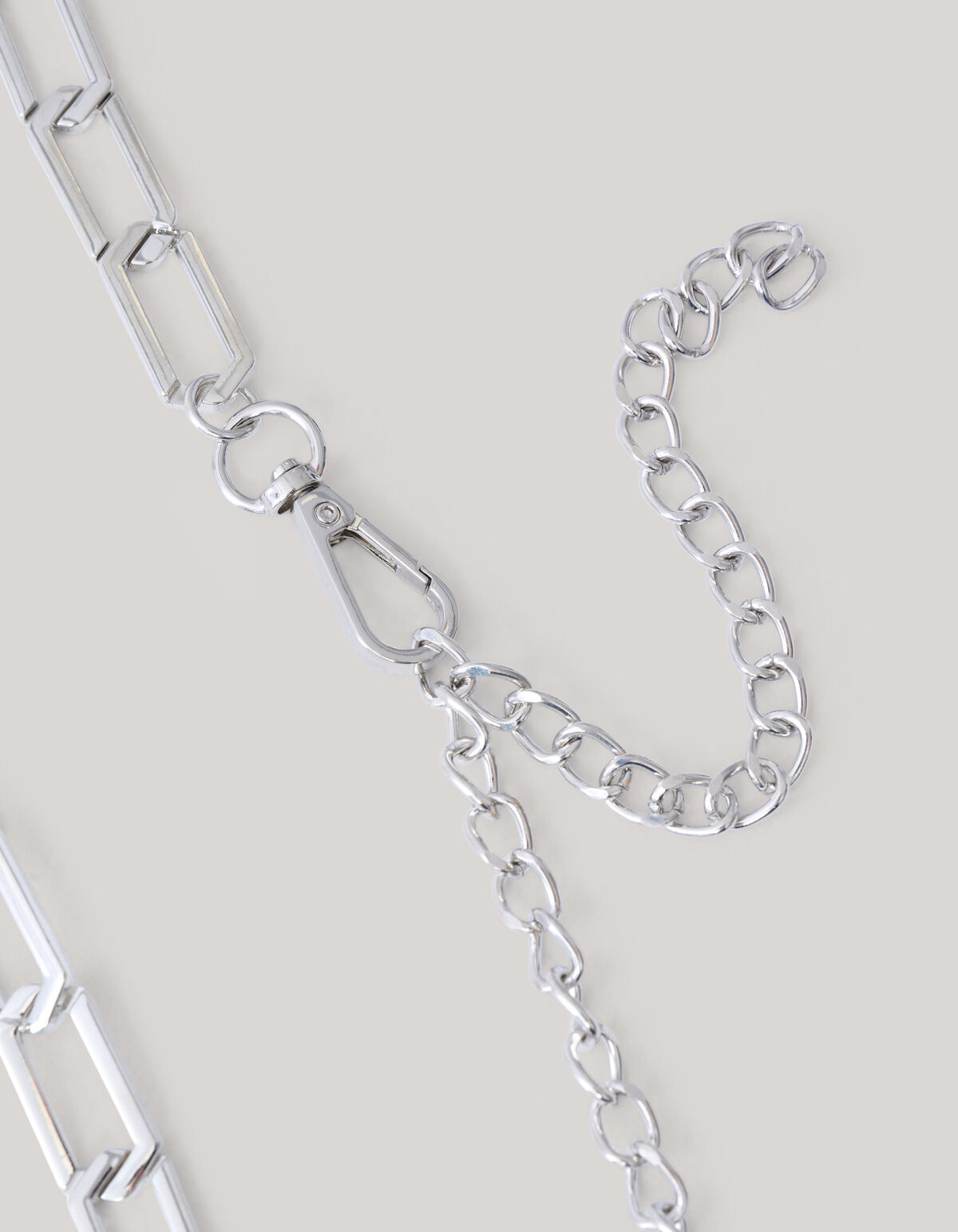 Flacher rechteckiger G&uuml;rtel Silber SHOEBY ACCESSOIRES