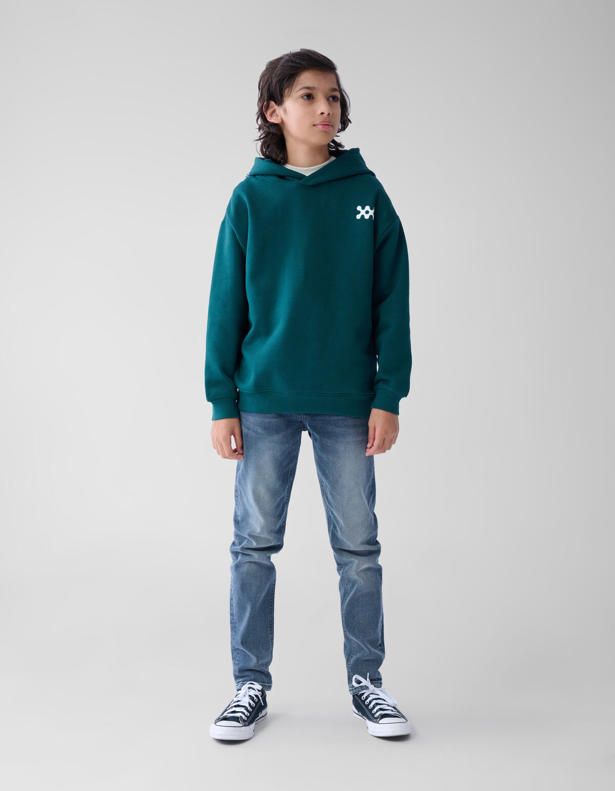 Basic Artwork Hoodie Dunkelgrün SHOEBY BOYS
