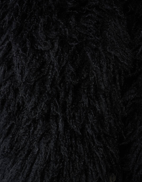 Oversized Teddy Weste Schwarz SHOEBY WOMEN