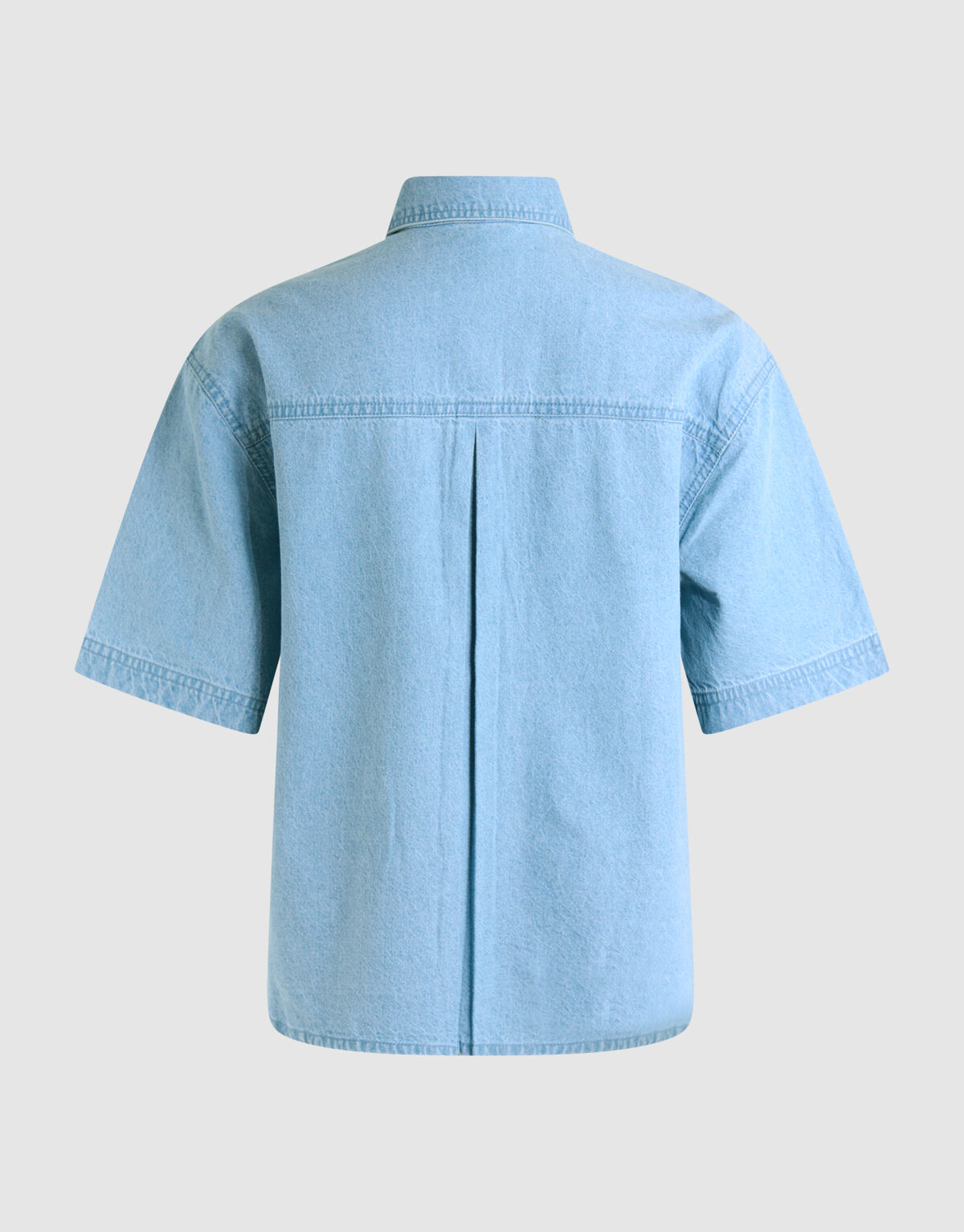 &Uuml;bergro&szlig;e Bluse aus Denim mit Pailletten Blau SHOEBY WOMEN
