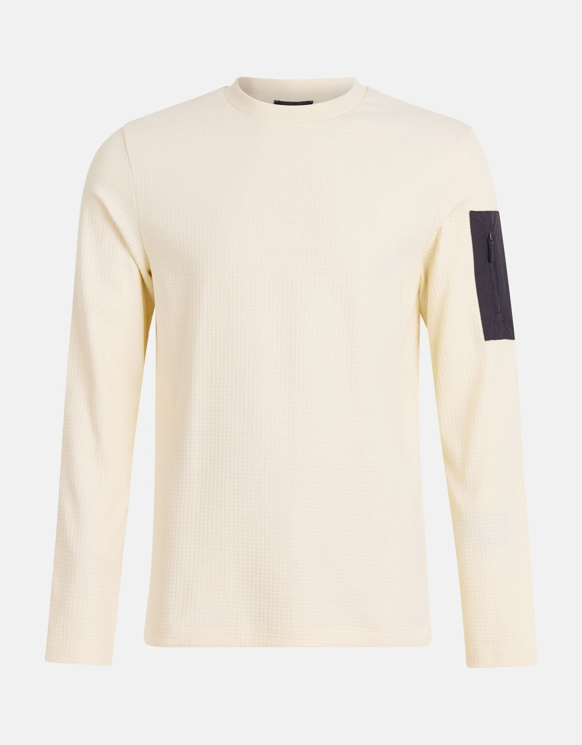 Jersey Strukturiertes Langarmshirt Off White SHOEBY MEN