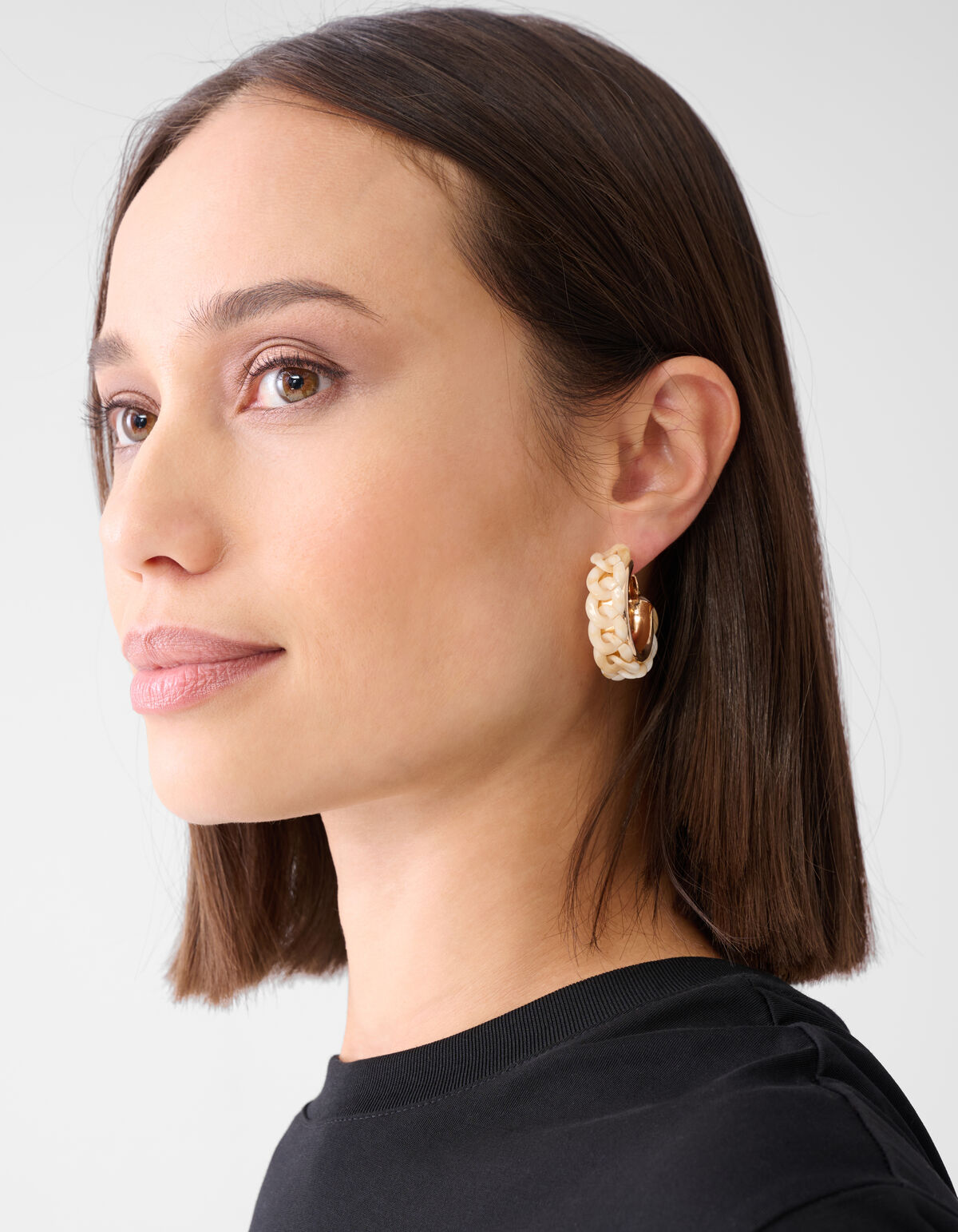 Ketten-Reifenohrringe Gold SHOEBY ACCESSOIRES