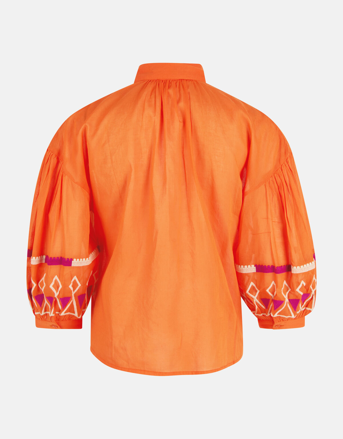 Bluse mit Voile-Stickerei Orange SHOEBY WOMEN