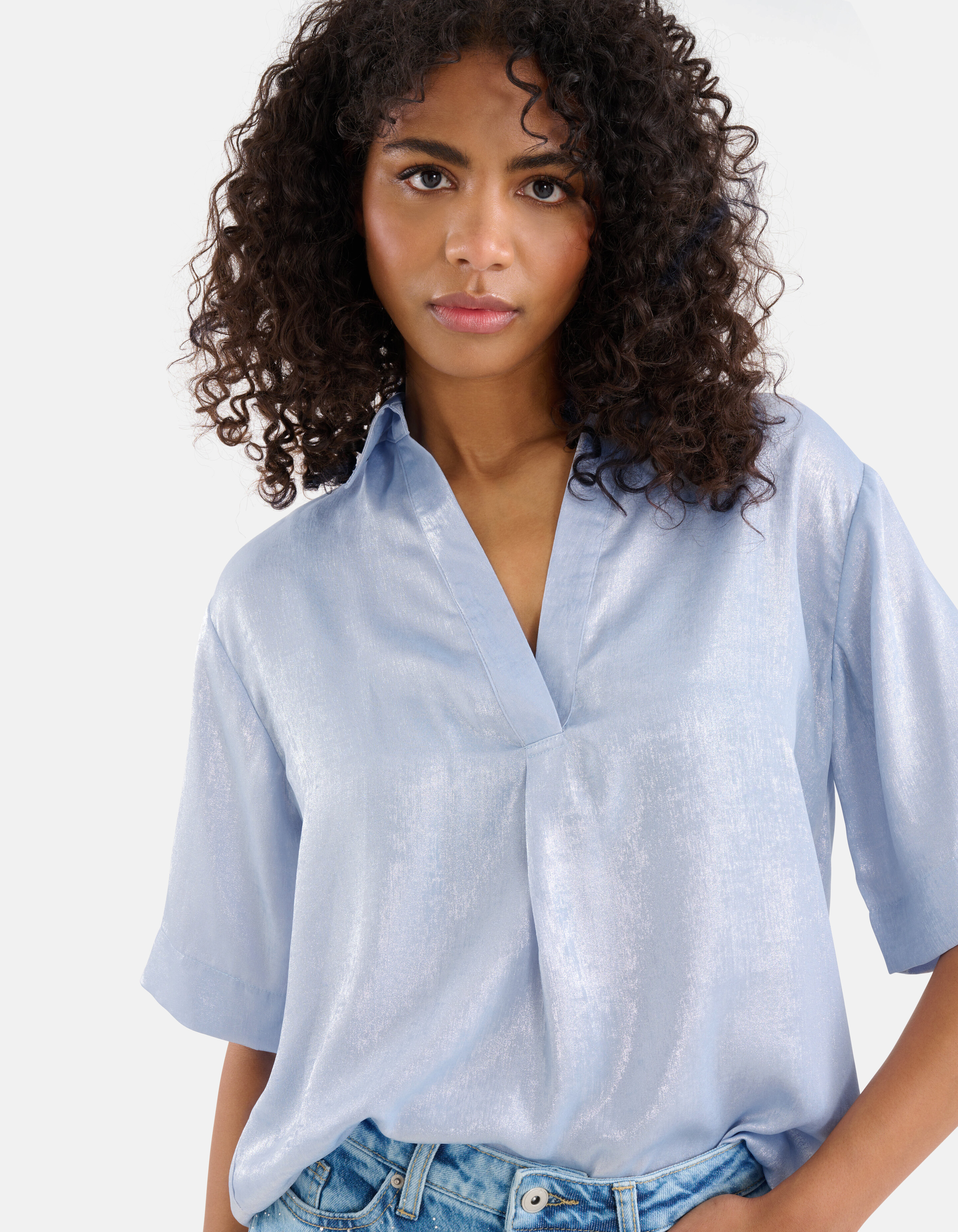 Metallic Top Hellblau By Fred SHOEBY WOMEN