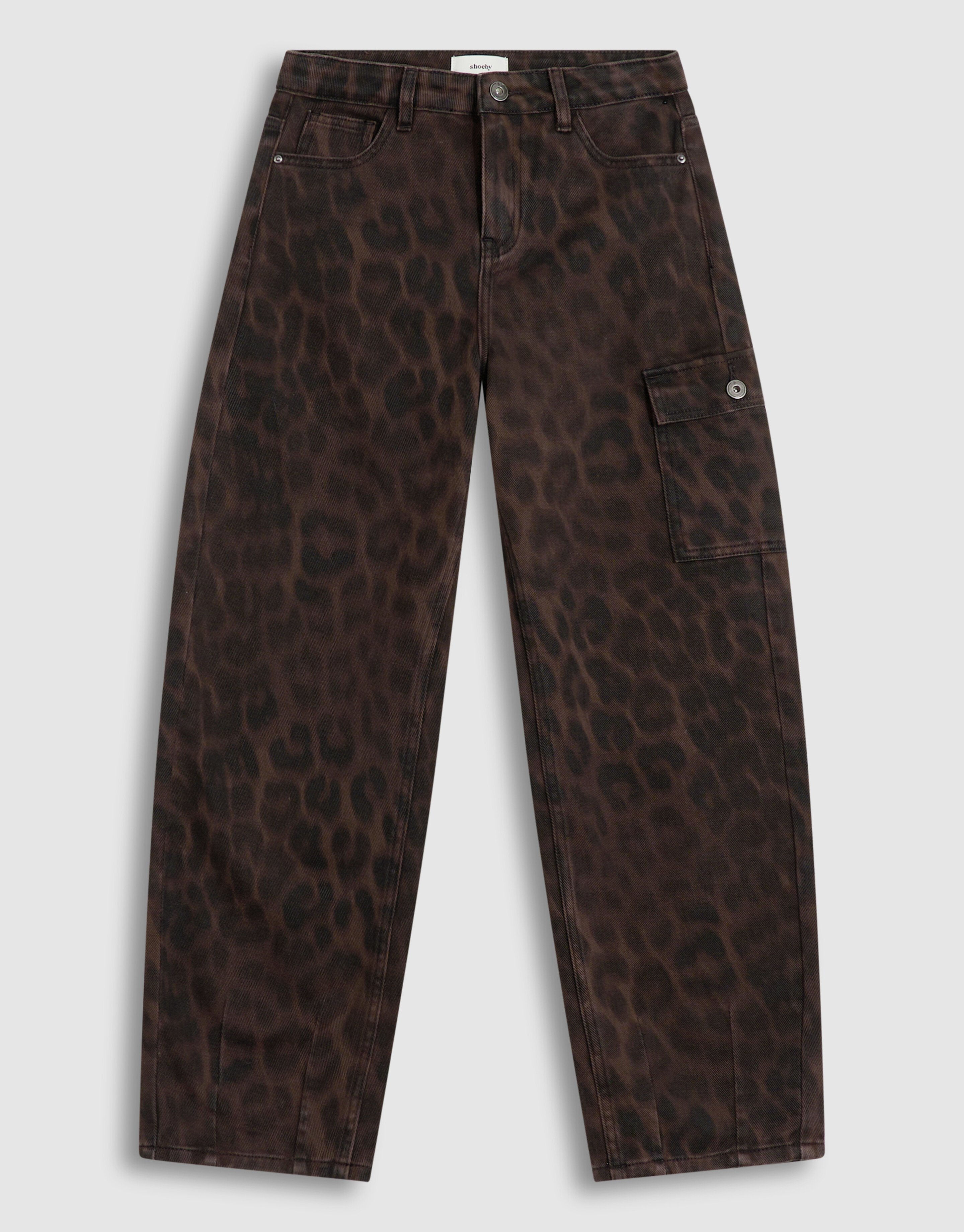 Braune Cargohose Leopardenmuster SHOEBY GIRLS