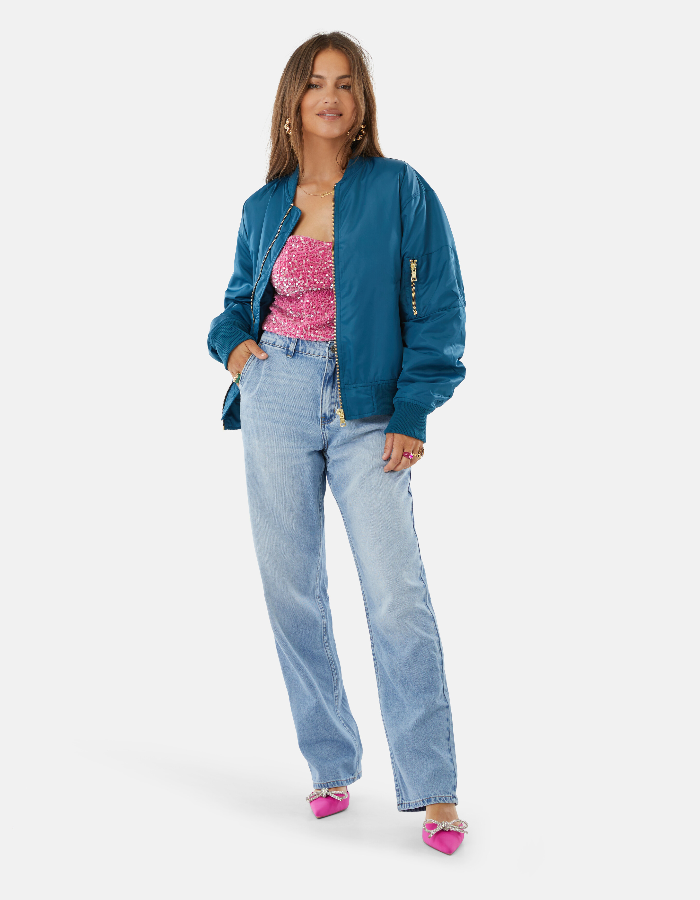 Barrel Leg Jeans Hellblau L32 von Lizzy SHOEBY WOMEN