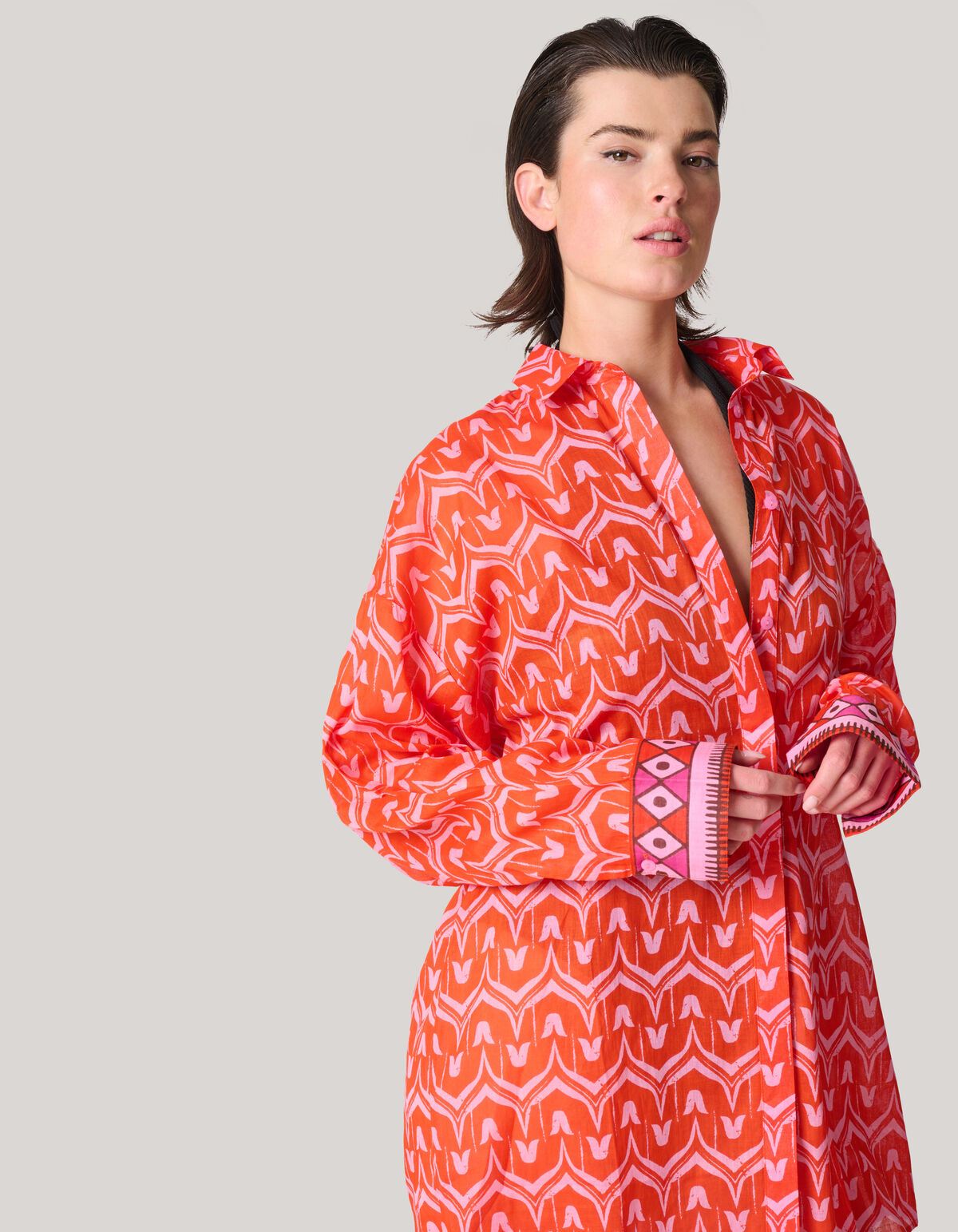 Bedruckte Strandbluse Rood SHOEBY WOMEN