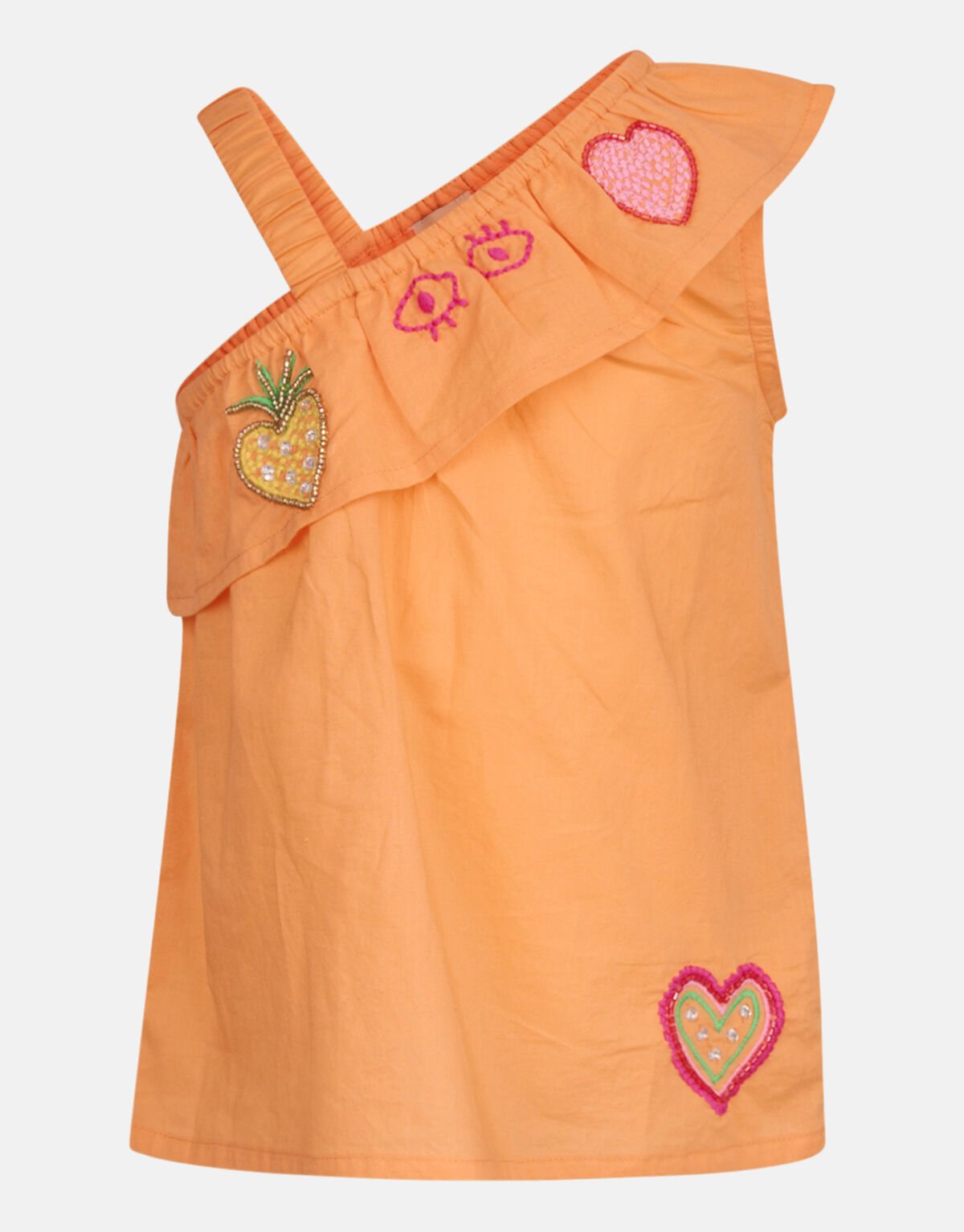 Stickerei-Oberteil Orange SHOEBY GIRLS