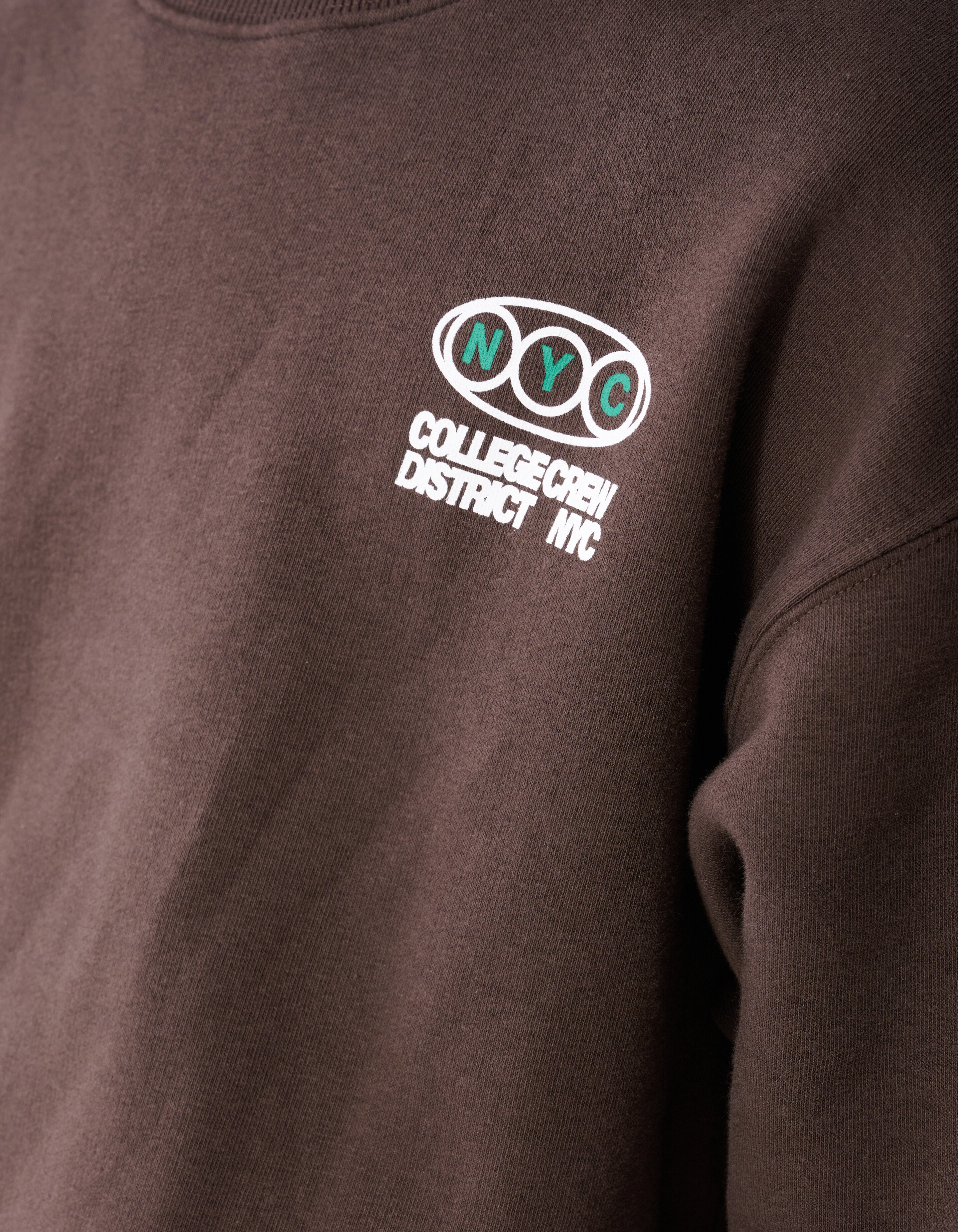 College Artwork Sweater Dunkelbraun SHOEBY BOYS