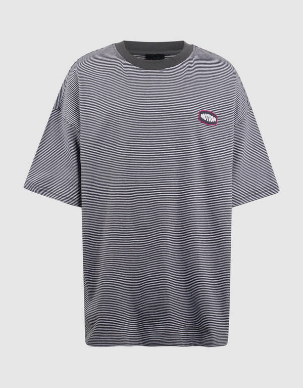 Stripe Artwork T-Shirt Schwarz/Wei&szlig; SHOEBY BOYS