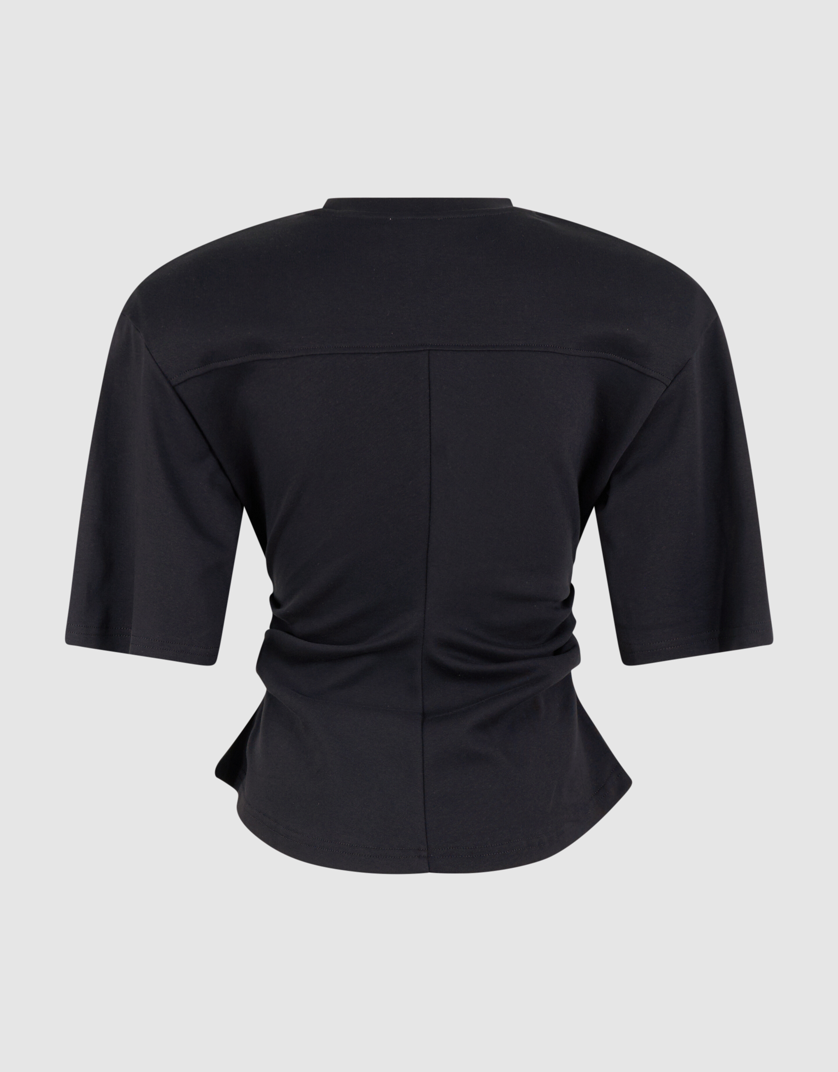 Schwarzes T-Shirt mit Taillenbund SHOEBY WOMEN