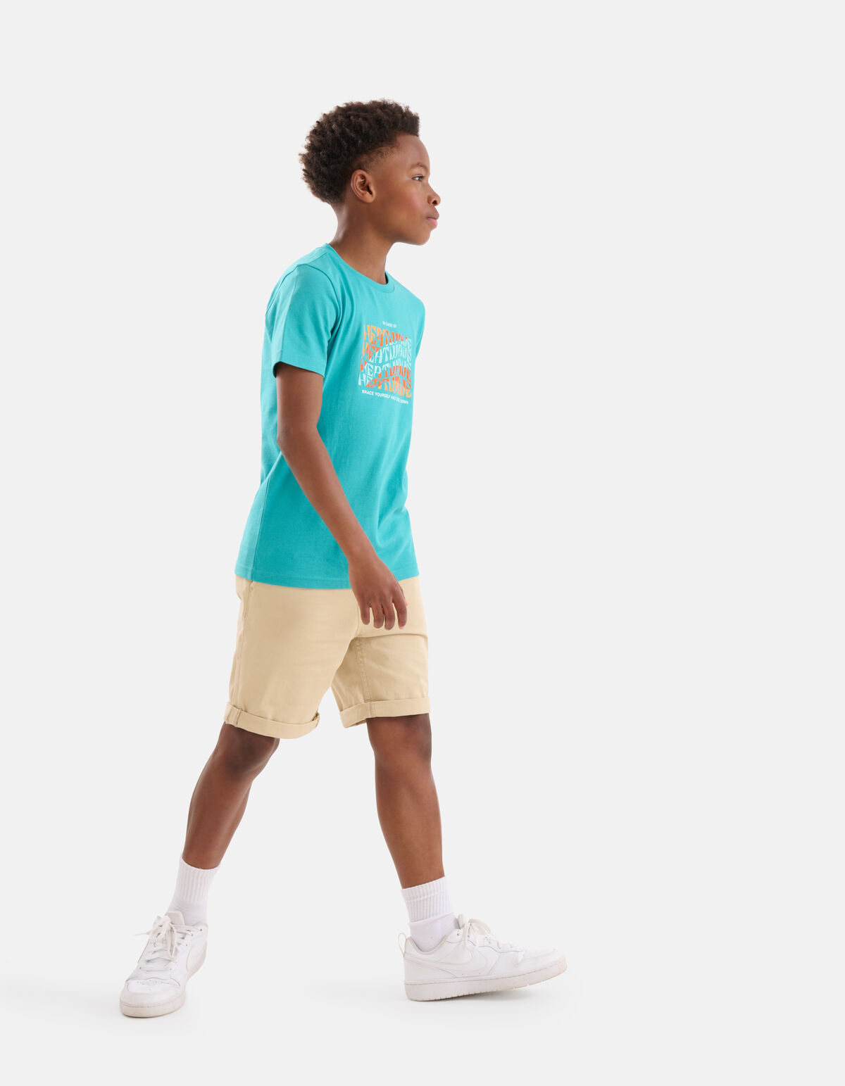 Stickerei-T-Shirt Blau SHOEBY BOYS