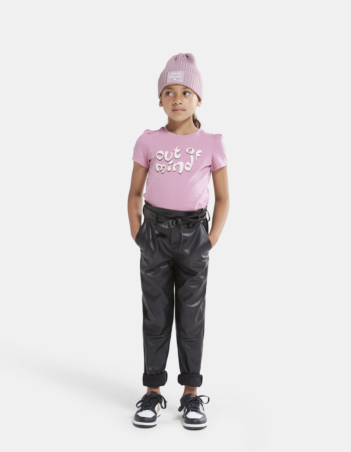 Puffärmel T-Shirt Glitzer Text SHOEBY GIRLS