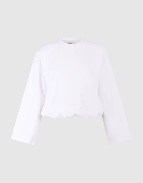 Wei&szlig;es Ballon-Langarmshirt SHOEBY WOMEN
