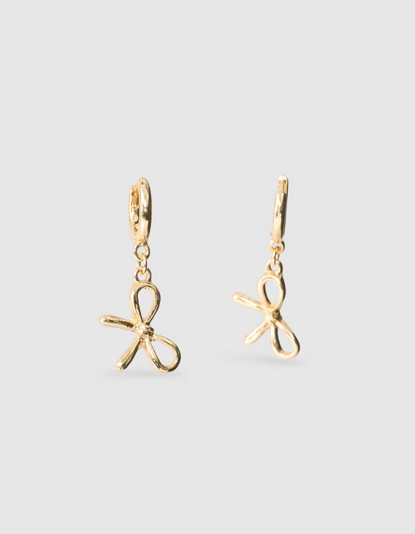 Schleifenohrringe Gold SHOEBY ACCESSOIRES