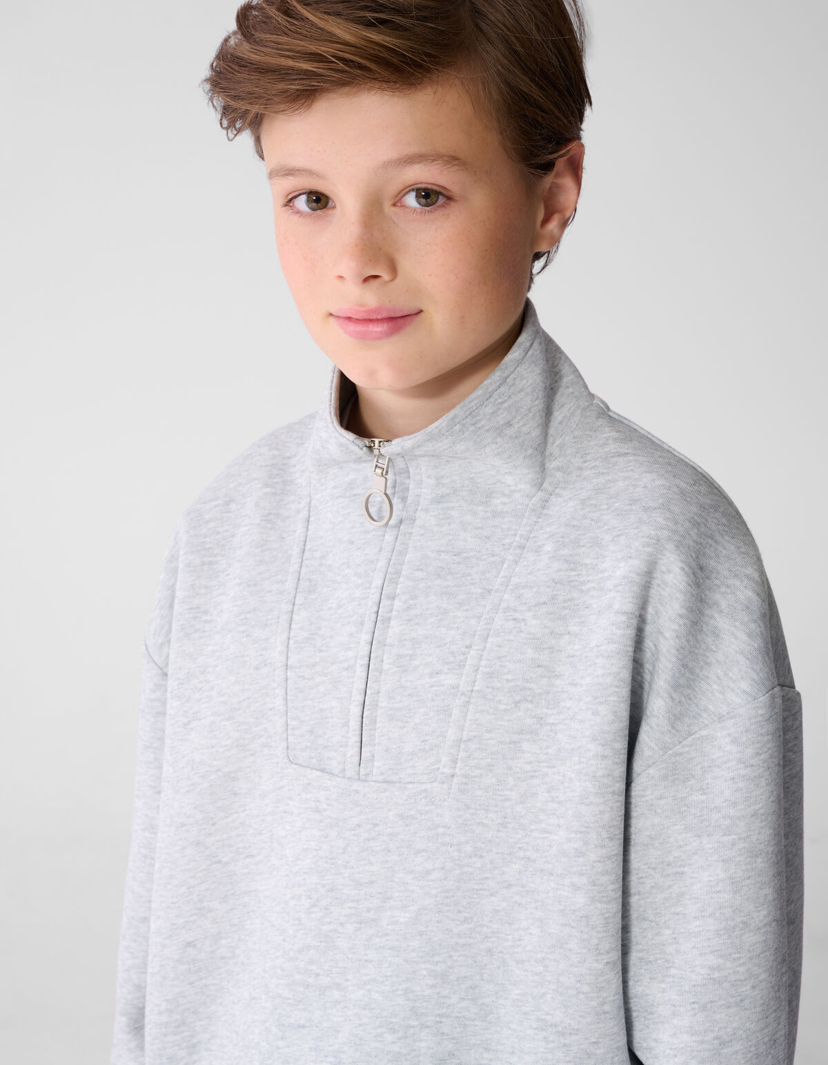 Balloon Fit Sweatshirt Hellgrau SHOEBY BOYS