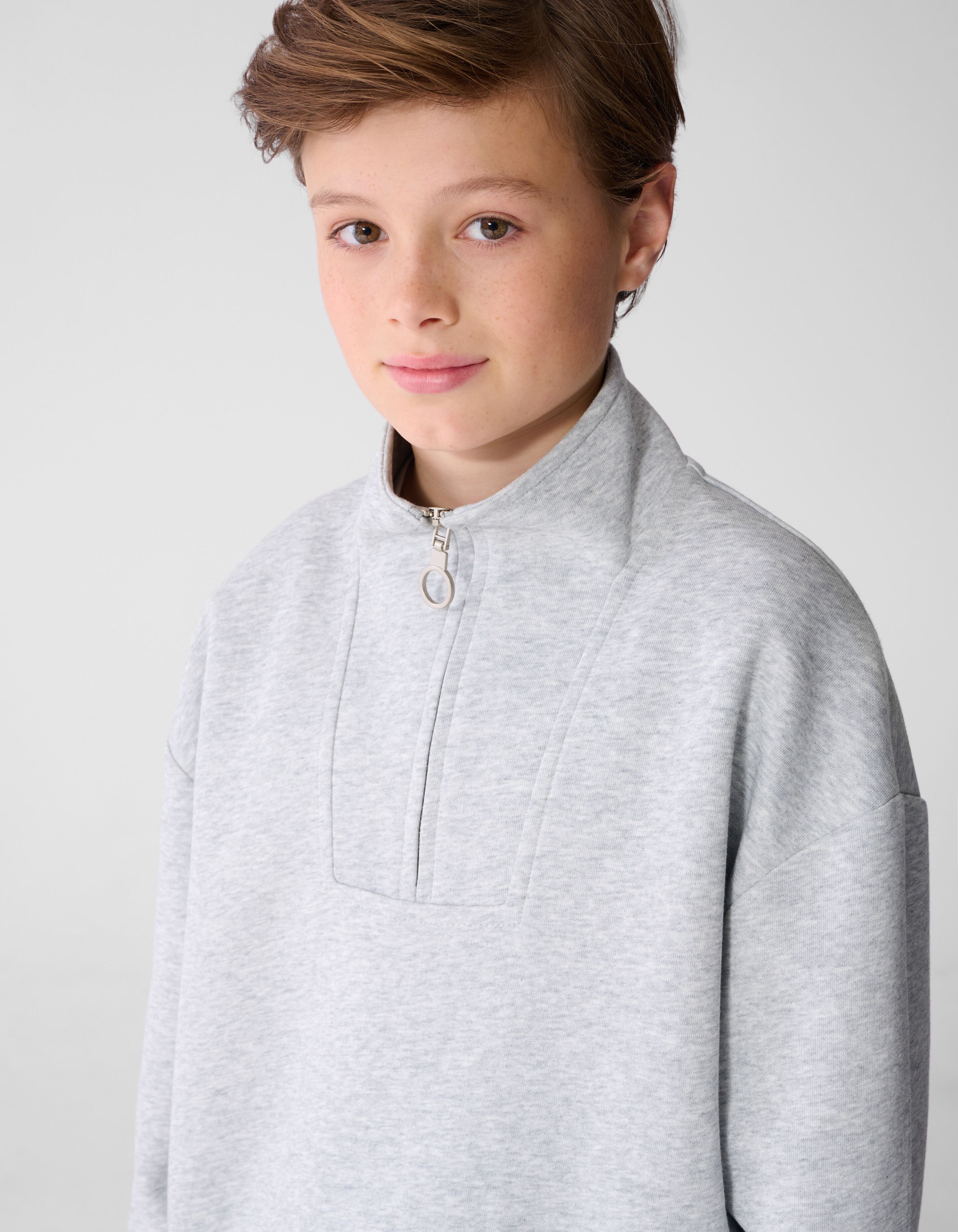 Balloon Fit Sweatshirt Hellgrau SHOEBY BOYS
