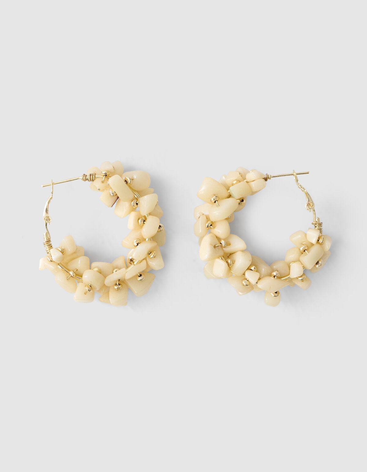 Perlen-Reifenohrringe Sand SHOEBY ACCESSOIRES
