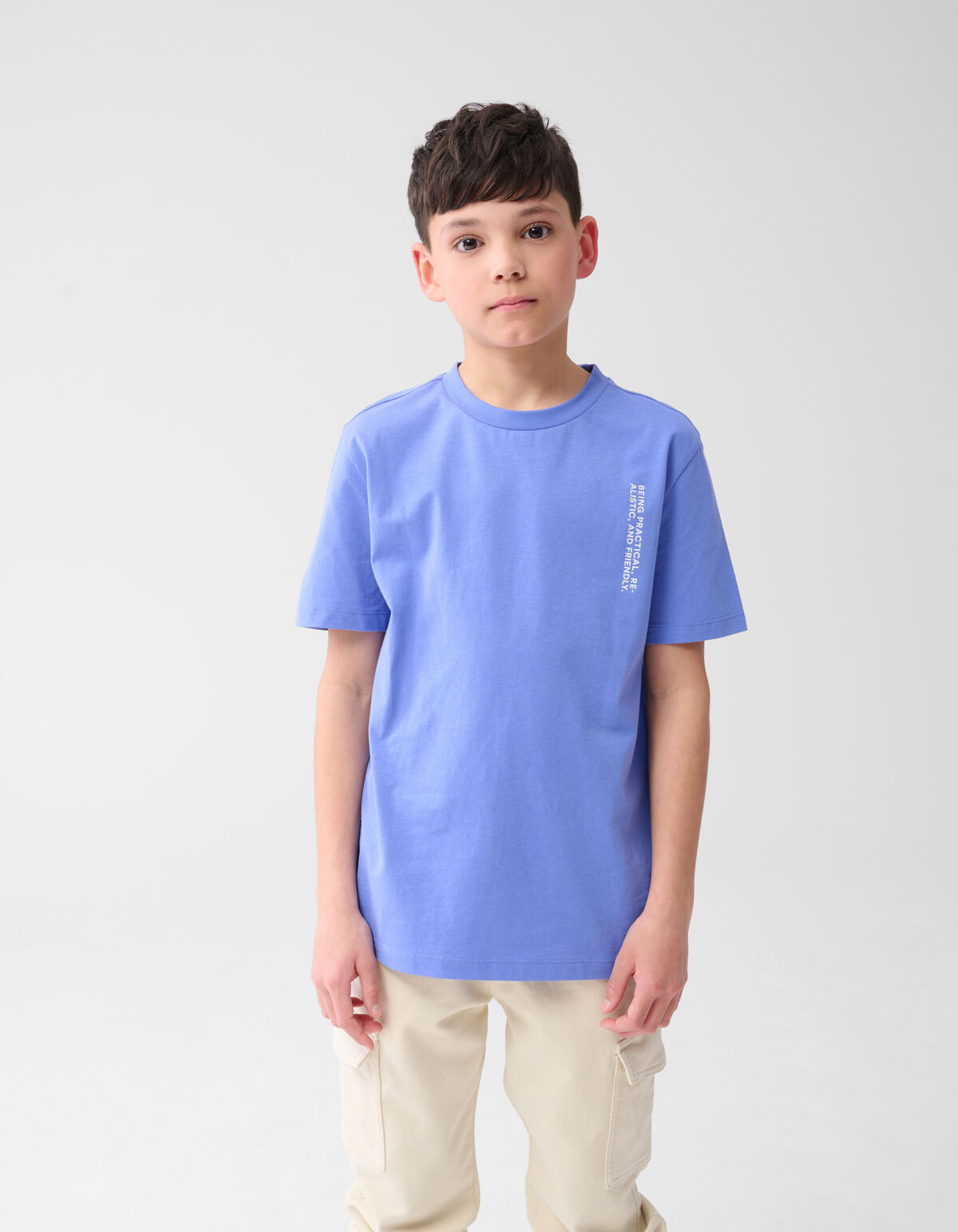Text-T-Shirt Blau SHOEBY BOYS