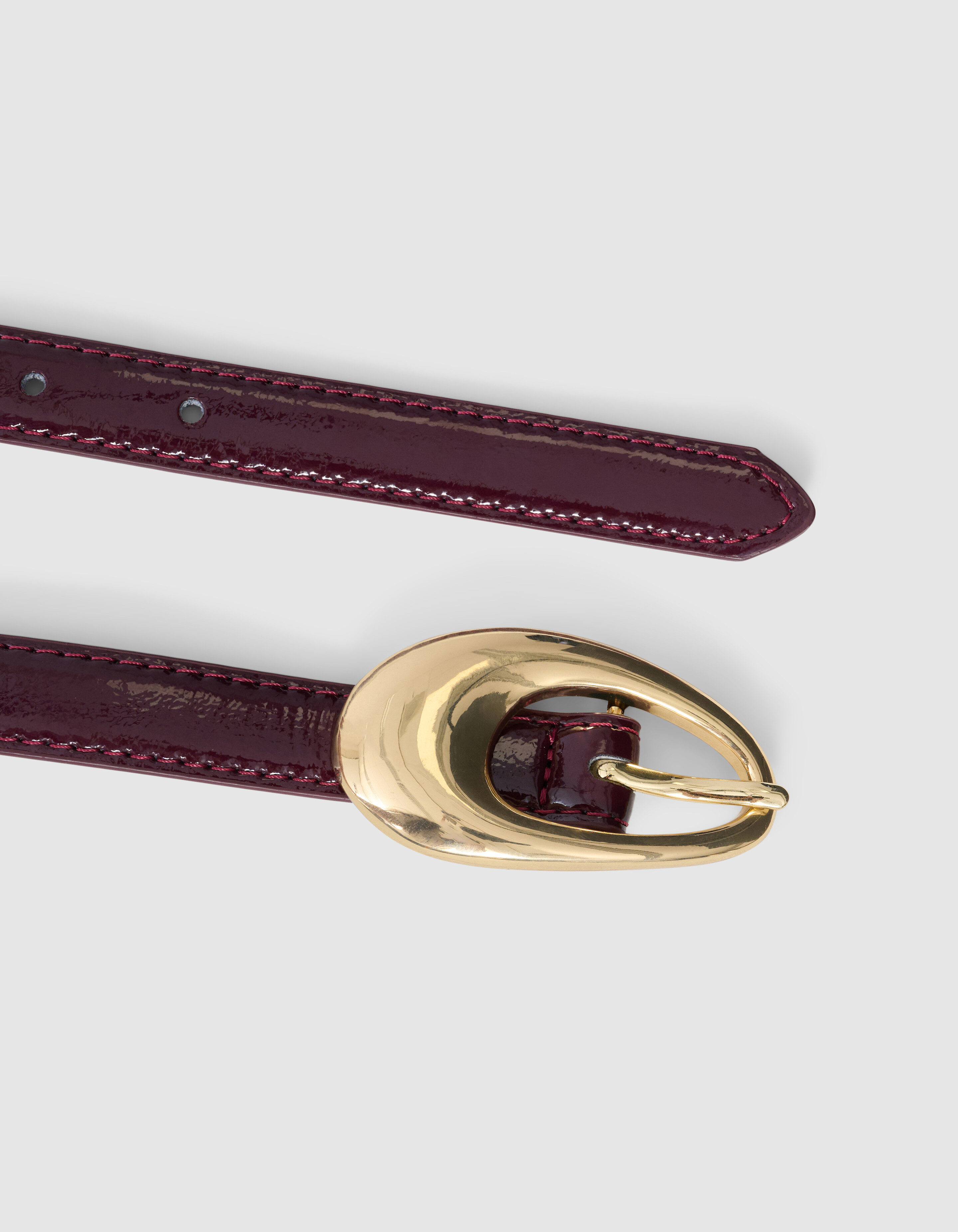 Schmaler Lackriemen Dunkelrot SHOEBY ACCESSOIRES