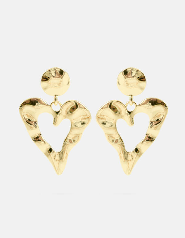 Herz-Ohrringe Gold SHOEBY ACCESSOIRES