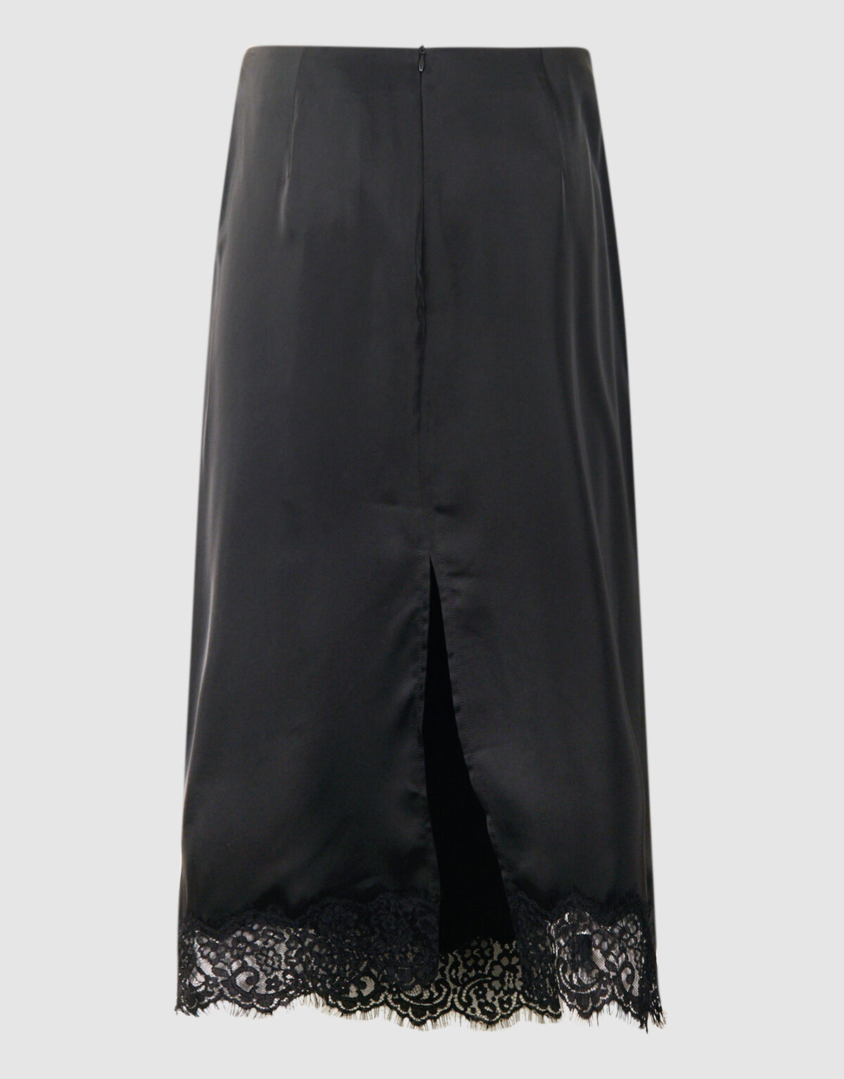 Kante Satin Maxi Rock Schwarz SHOEBY WOMEN