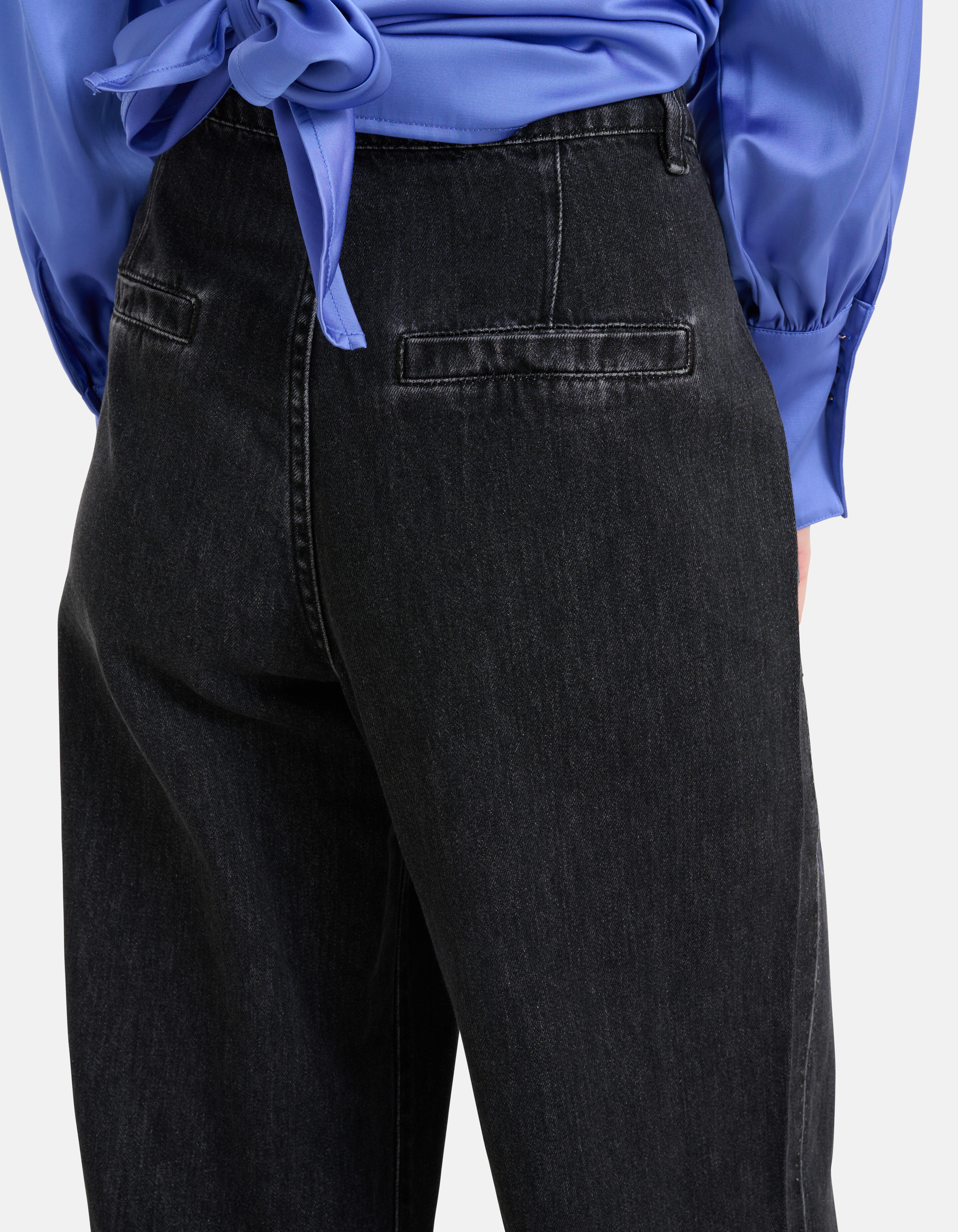 Strass Jeans mit weitem Bein Dunkelgrau L32 von Mi SHOEBY WOMEN