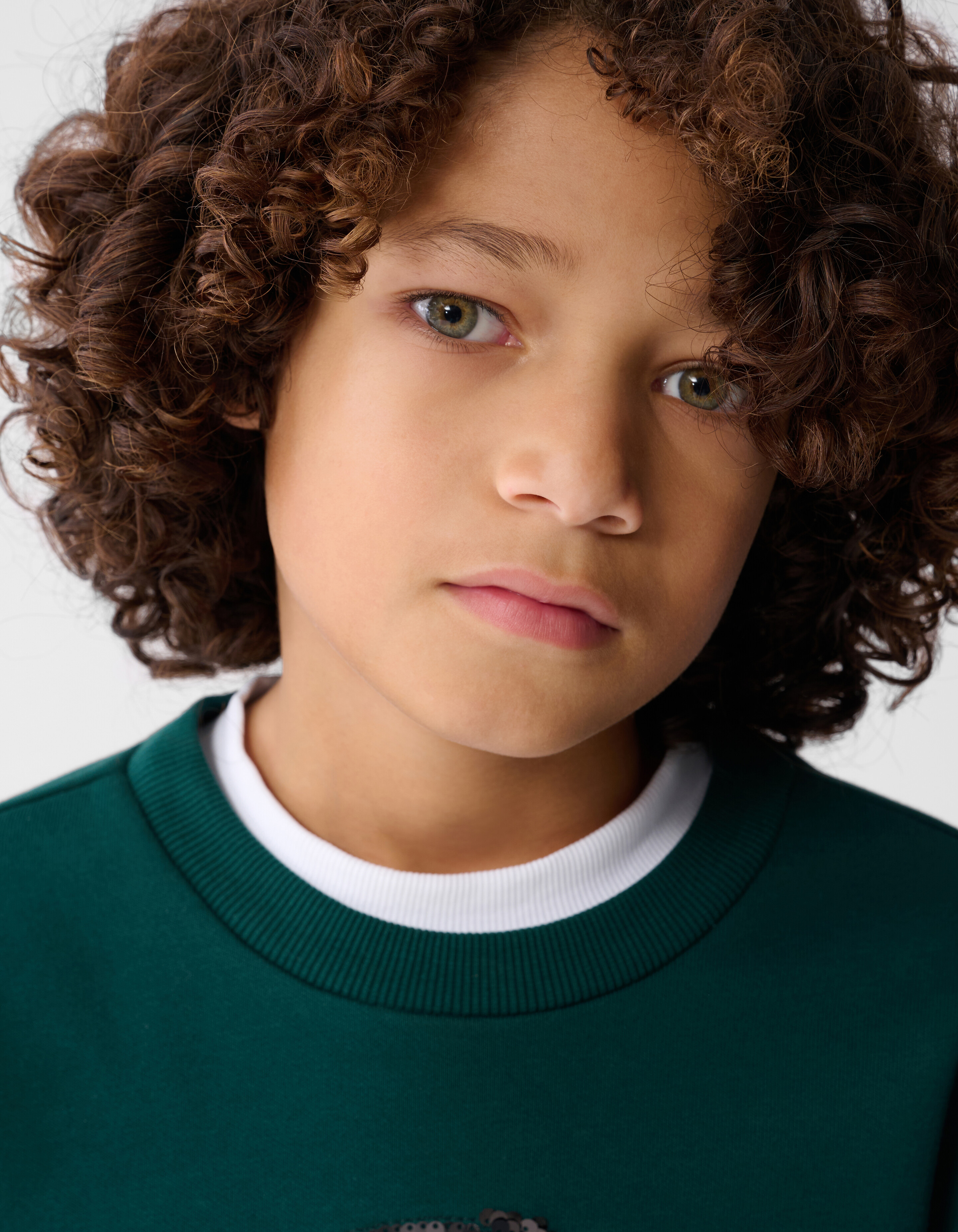 Zwei-Wege-Paillettenpullover Dunkelgr&uuml;n SHOEBY BOYS