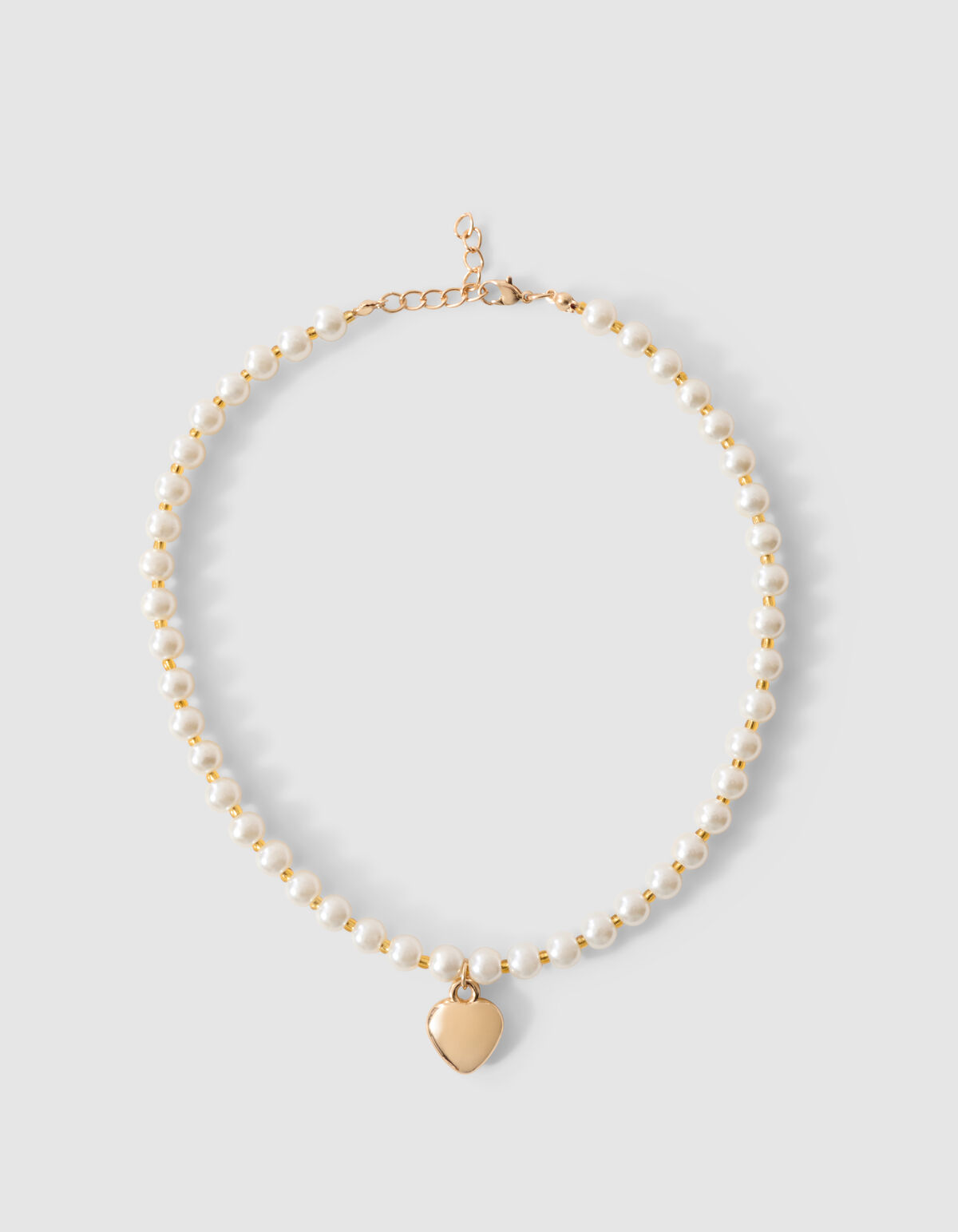 Perlenherz Kette Gold SHOEBY ACCESSOIRES