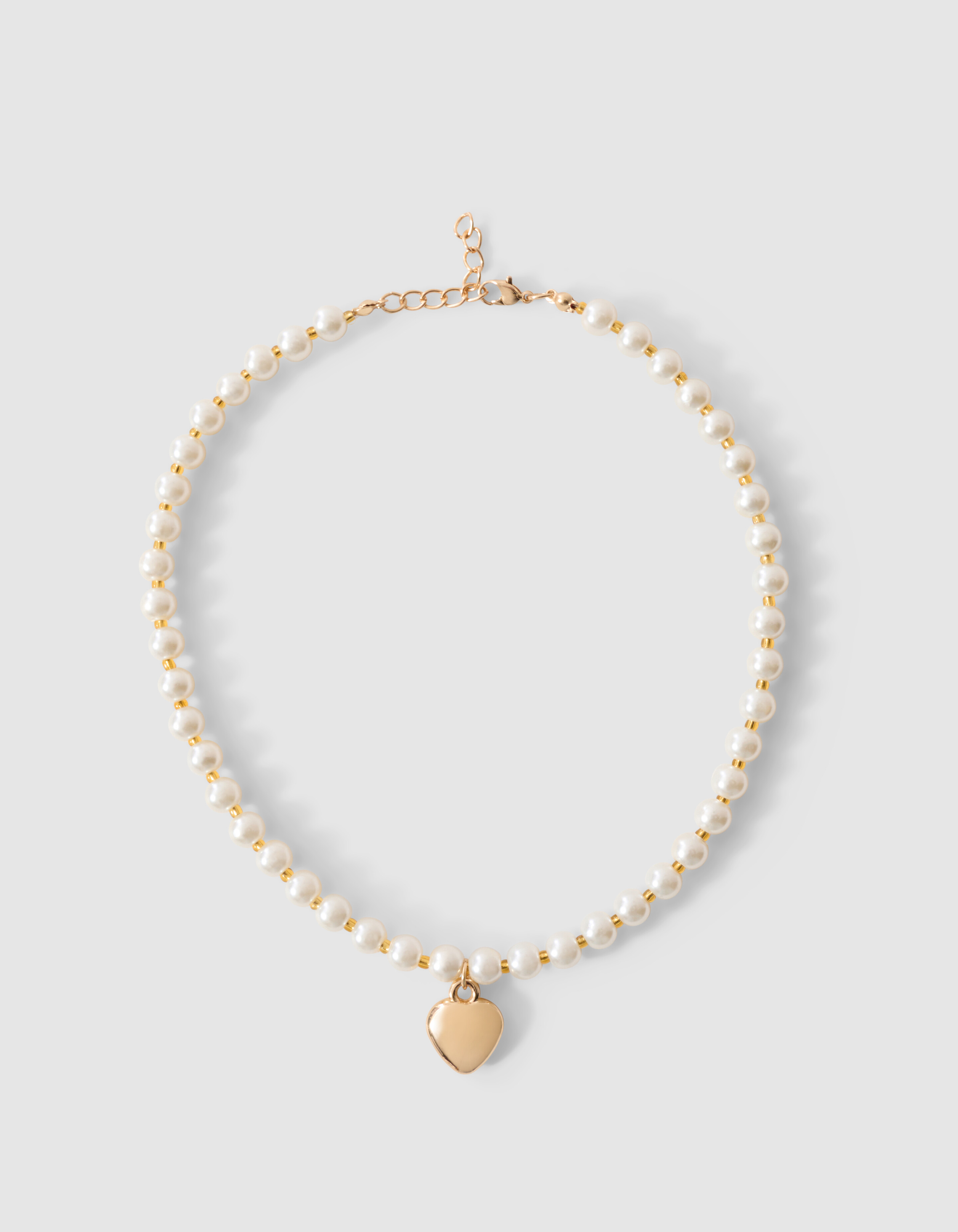 Perlenherz Kette Gold SHOEBY ACCESSOIRES