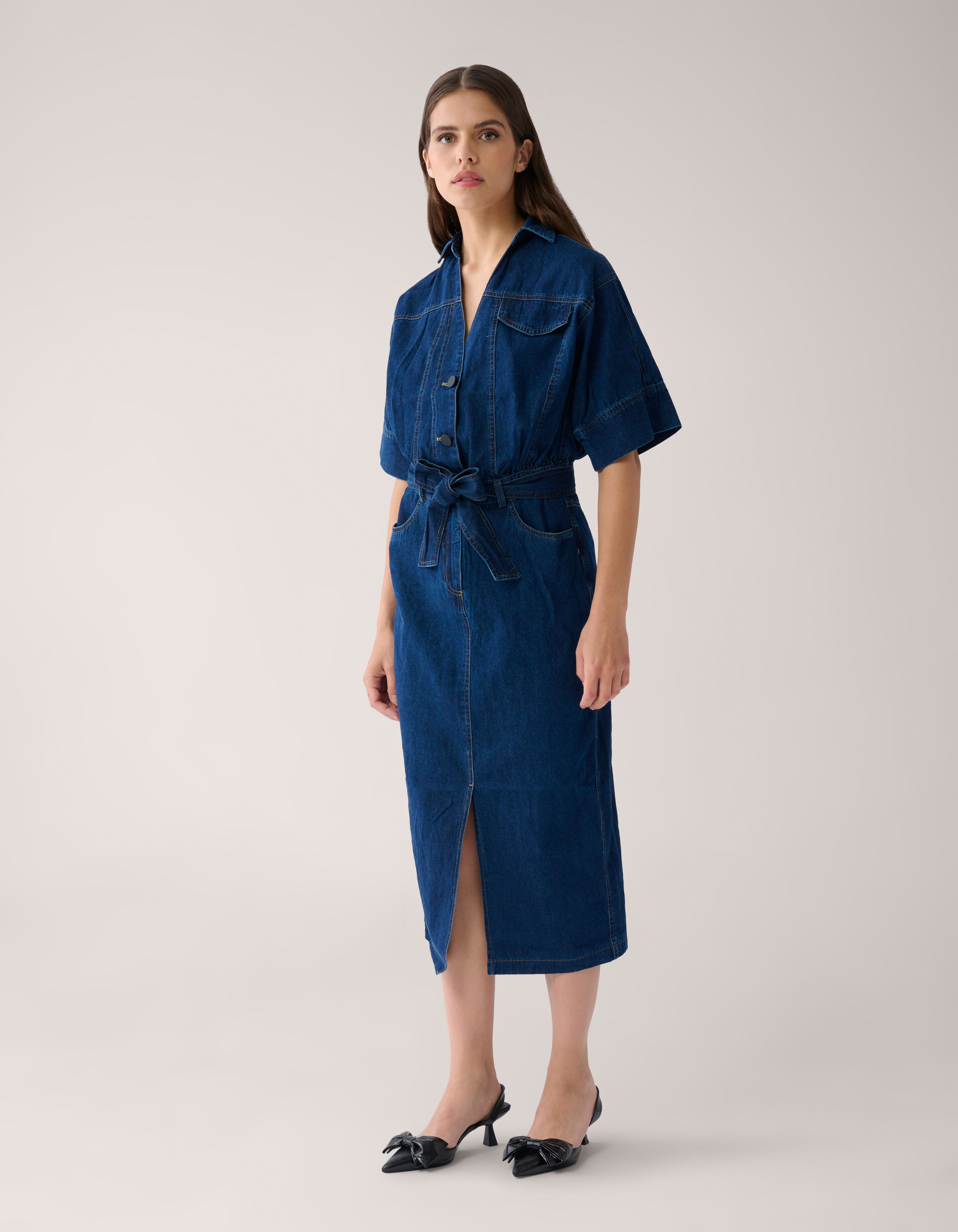 Maxi-Denim-Kleid Dunkelblau von Mieke SHOEBY WOMEN