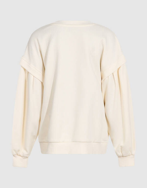 Pleated Pullover Gebrochenes Wei&szlig; SHOEBY GIRLS