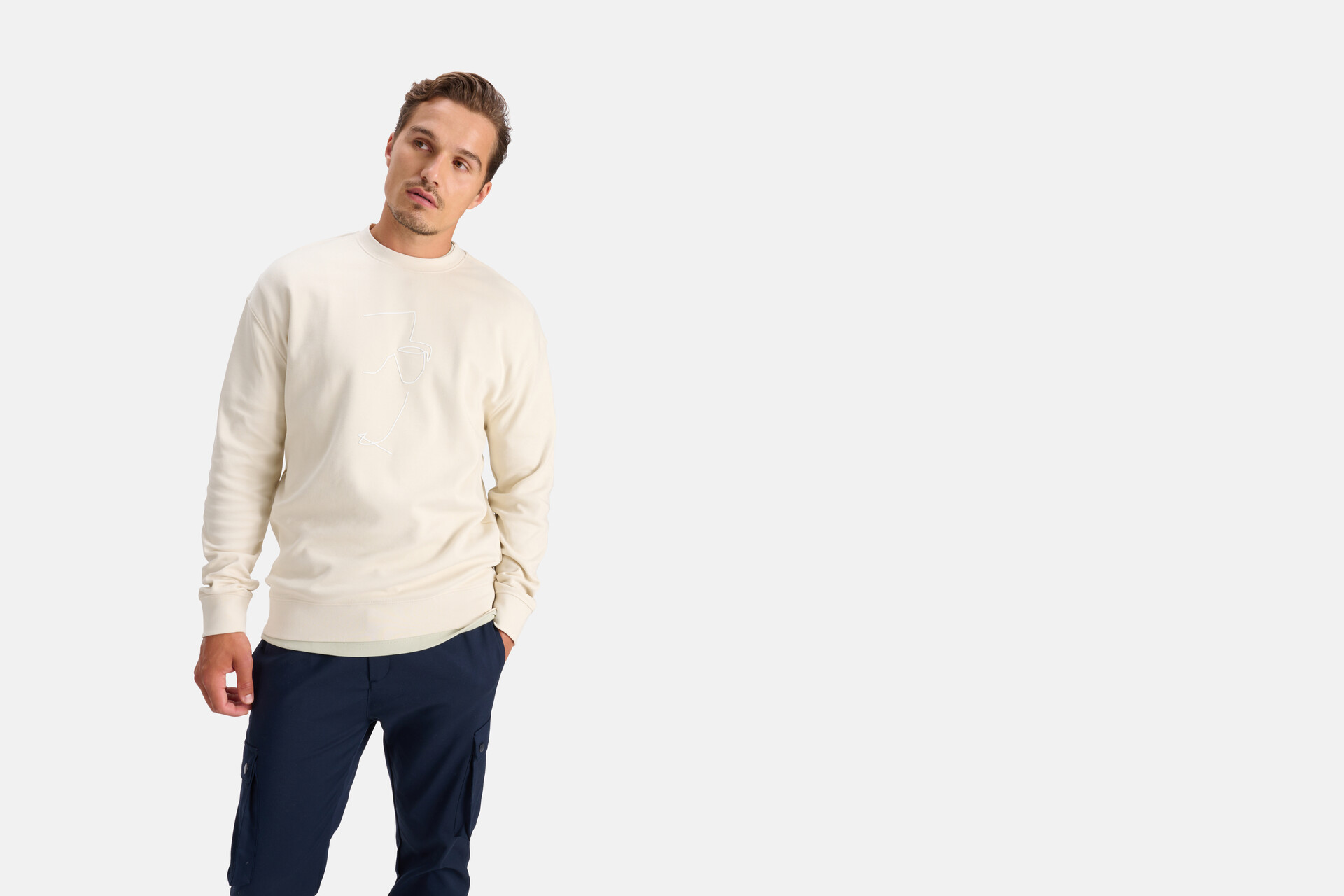Pullover mit Rundhalsausschnitt Off White SHOEBY MEN