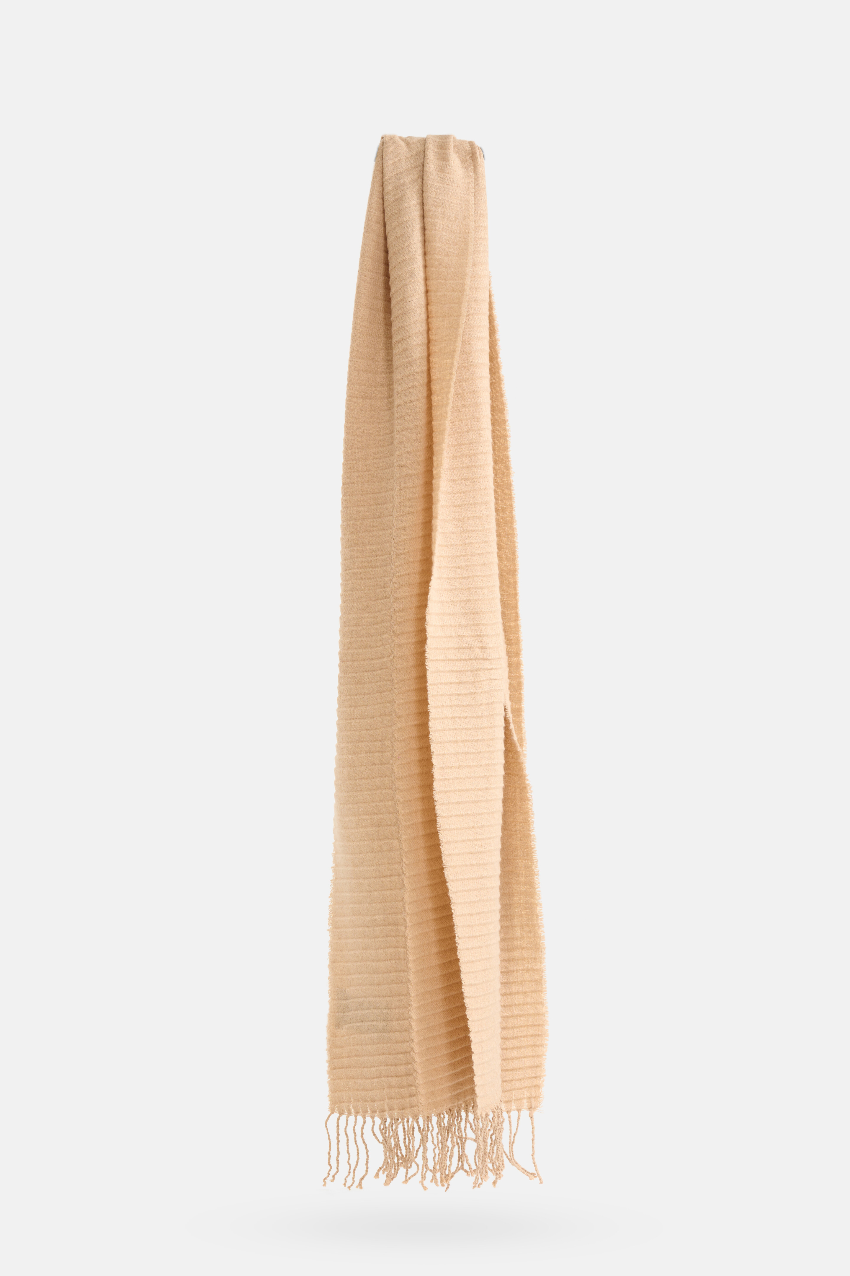 Strukturiertes Halstuch Beige SHOEBY ACCESSOIRES