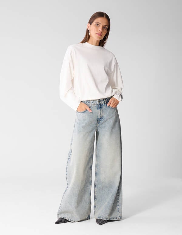 Jeans mit geschwungener Weiter Passform Mediumston SHOEBY WOMEN