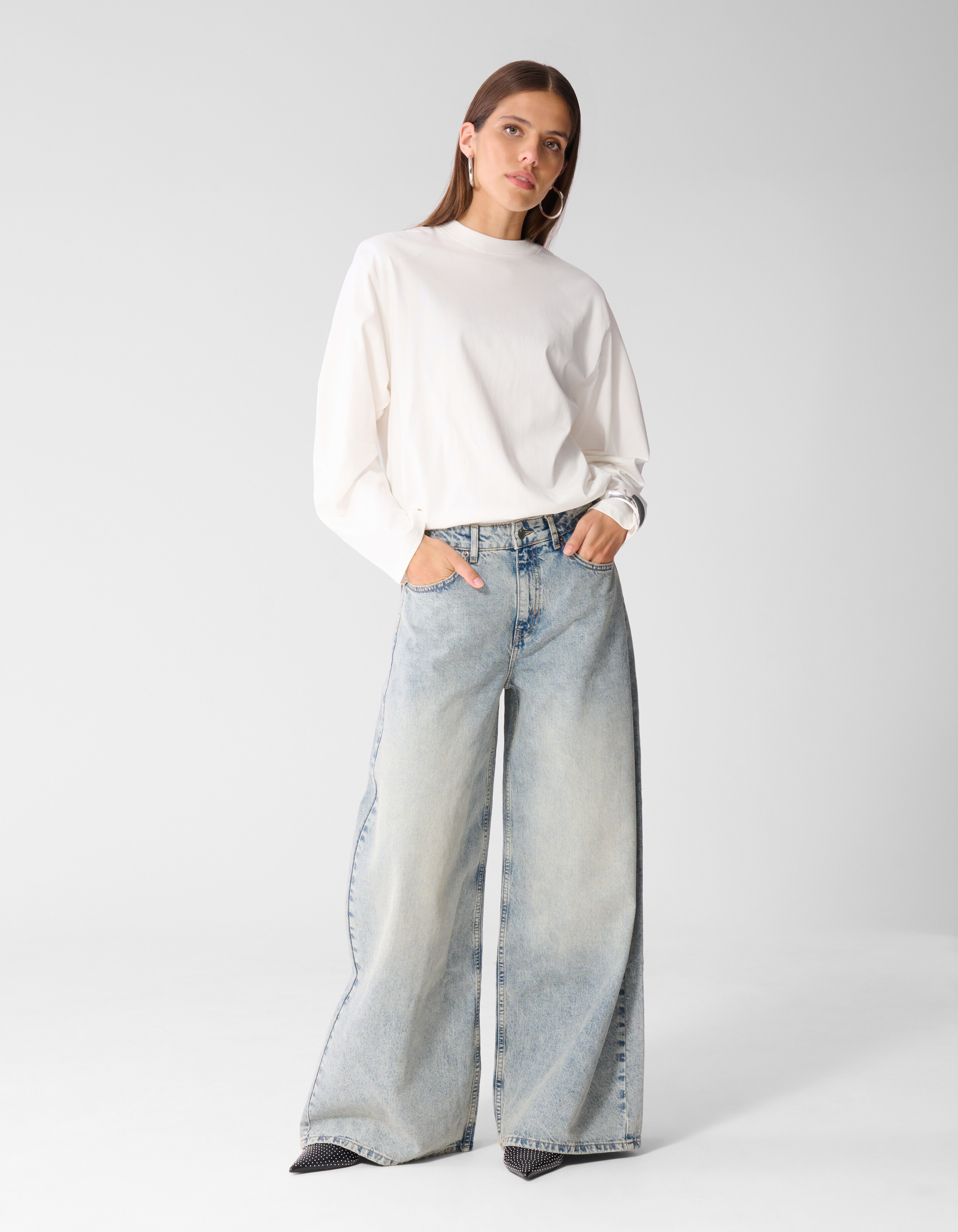 Jeans mit geschwungener Weiter Passform Mediumston SHOEBY WOMEN
